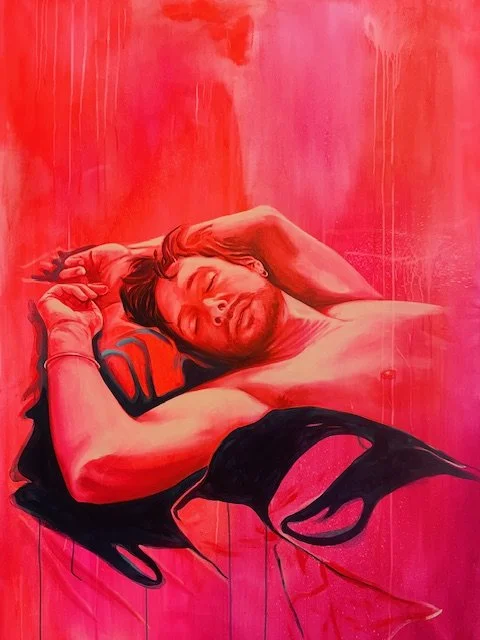 Salma Cheddadi 
 AFTER 13
 2026
 acrylic paint on canvas 
 150 X 100 cm