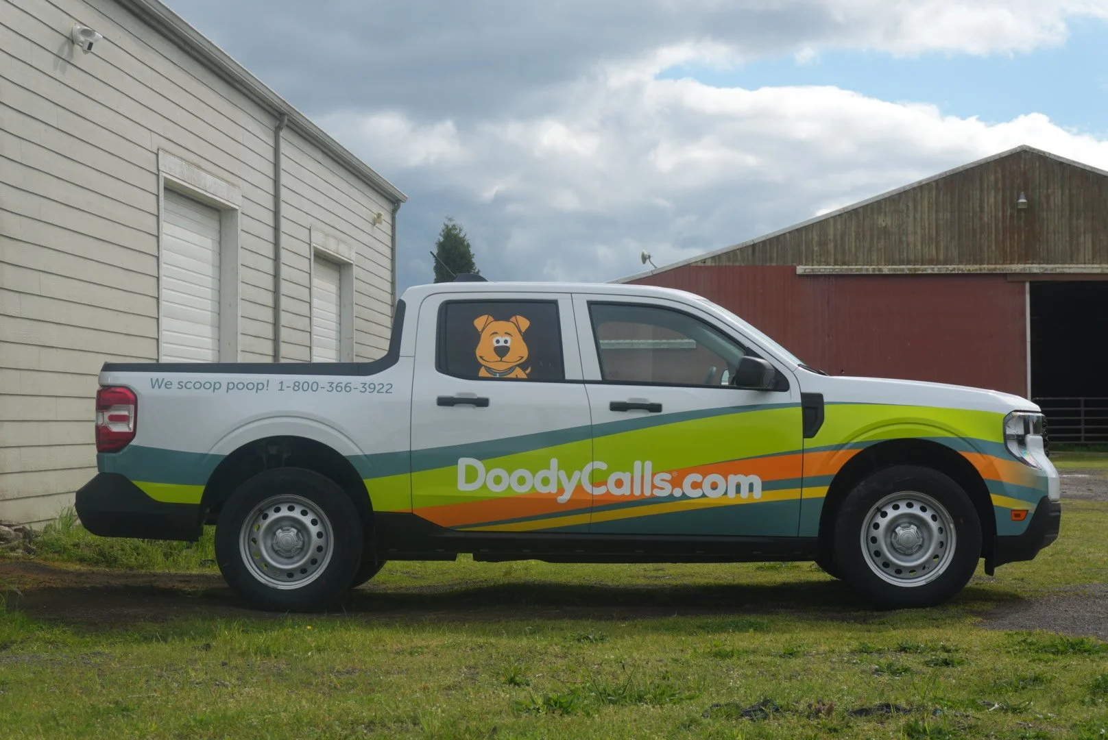 new ford maverick partial wrap for national franchise company with specific technical details and requirements done properly and great wrap job by codered racing