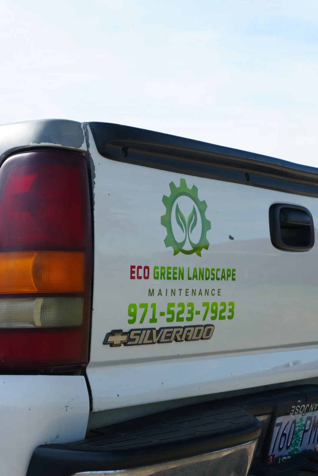 economical convenient small rear tailgate logo or wrap for landscape company. business sticker from the best wraps in oregon codered racing 