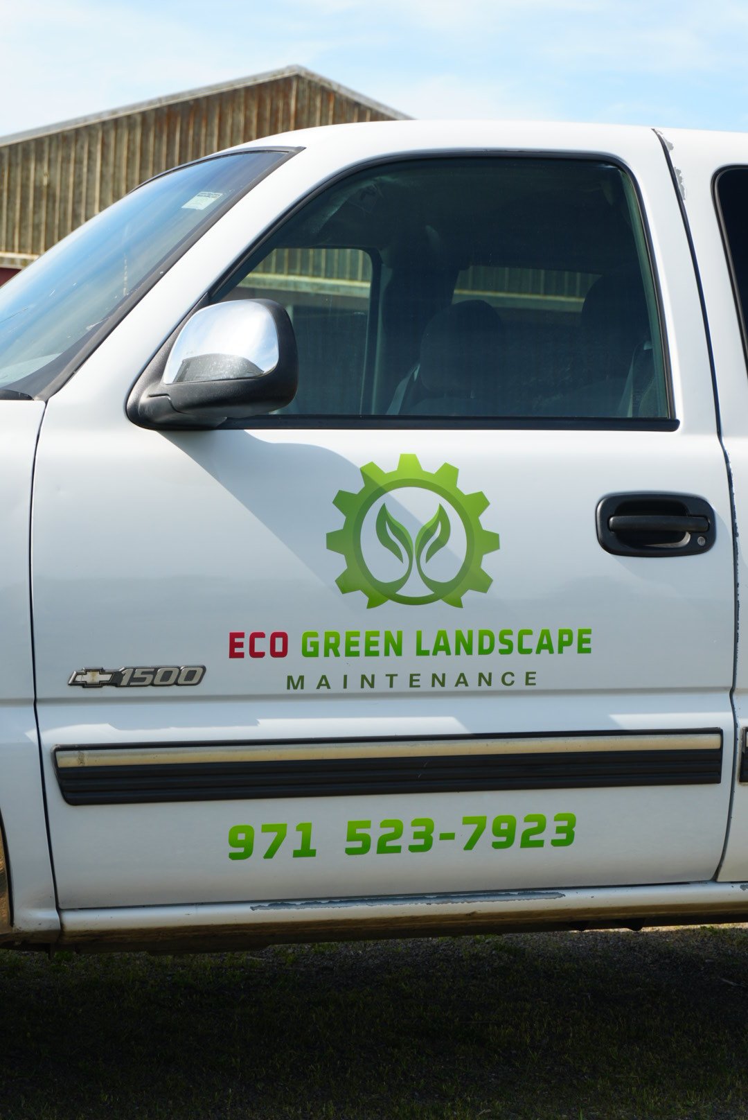 simple affordable wrap in salem oregon custom logo decal for business truck sticker for landscaping company 