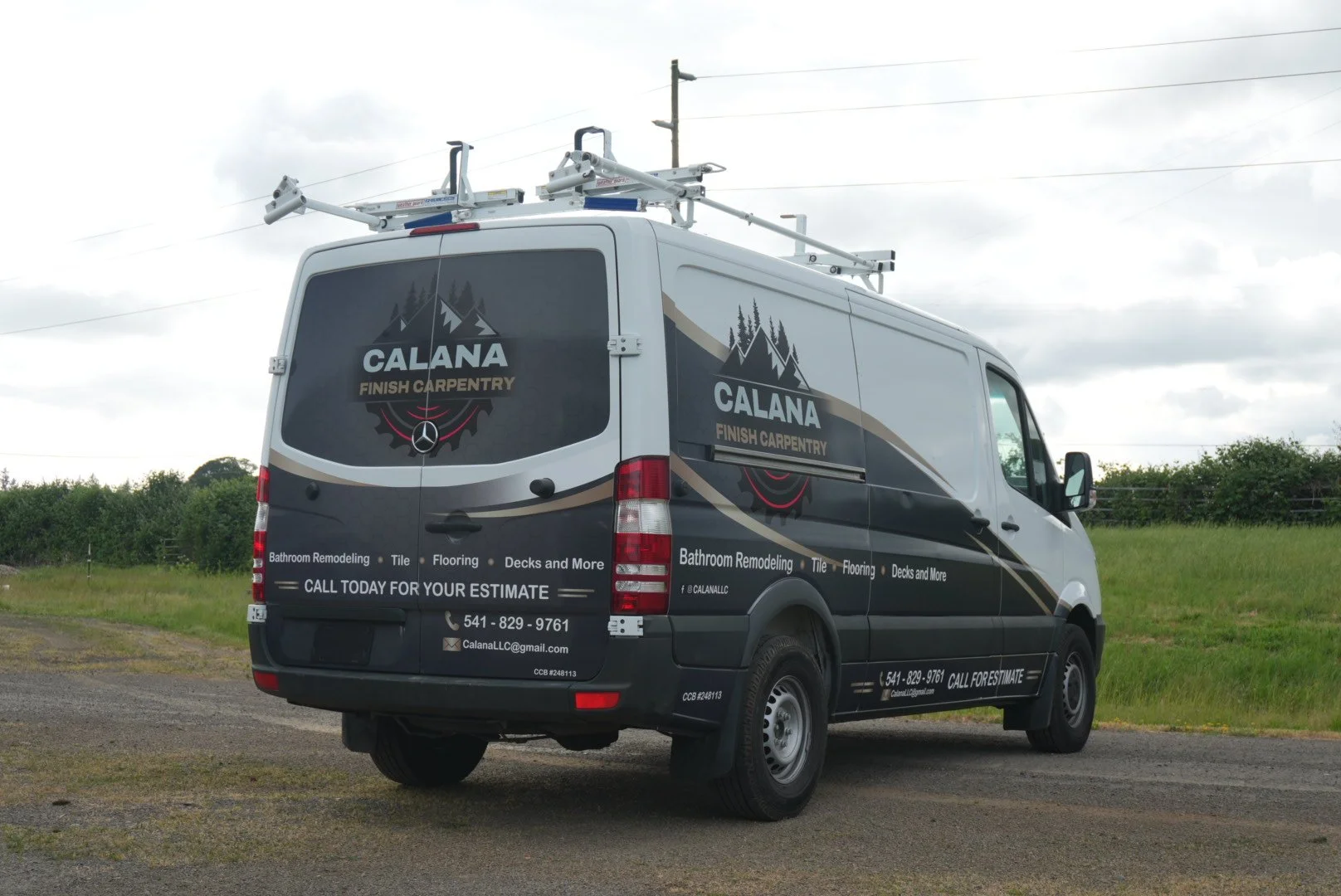 van wrap for finish carpentry commercial vehicle 

