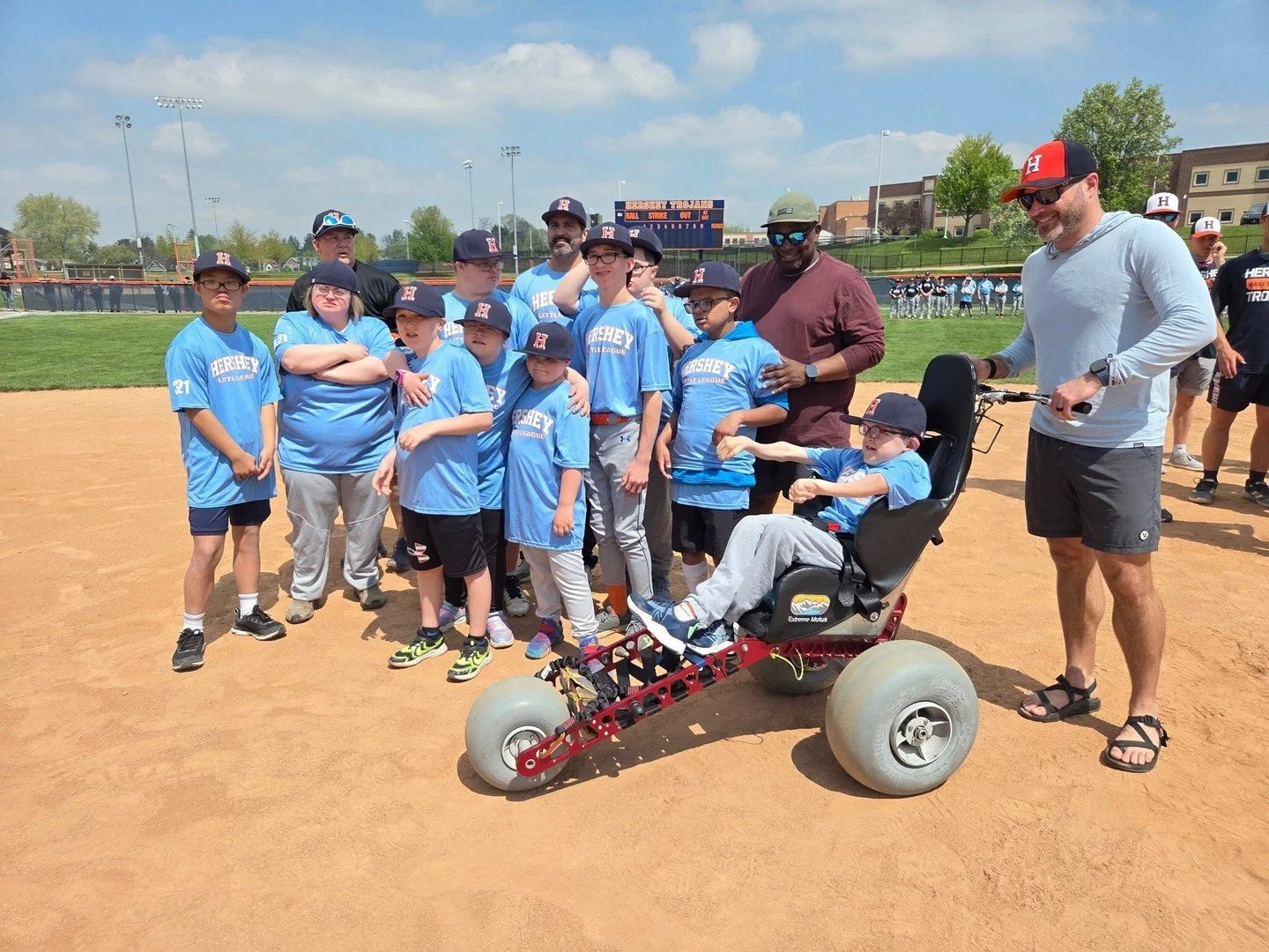 Hershey Little League Challenger Baseball has started their season ⚾️ last weekend they attended opening day and threw out the first pitch!! Cheer them on every Sunday at 1 PM at North and South Fields on Cocoa Avenue in Hershey near the schools and 
