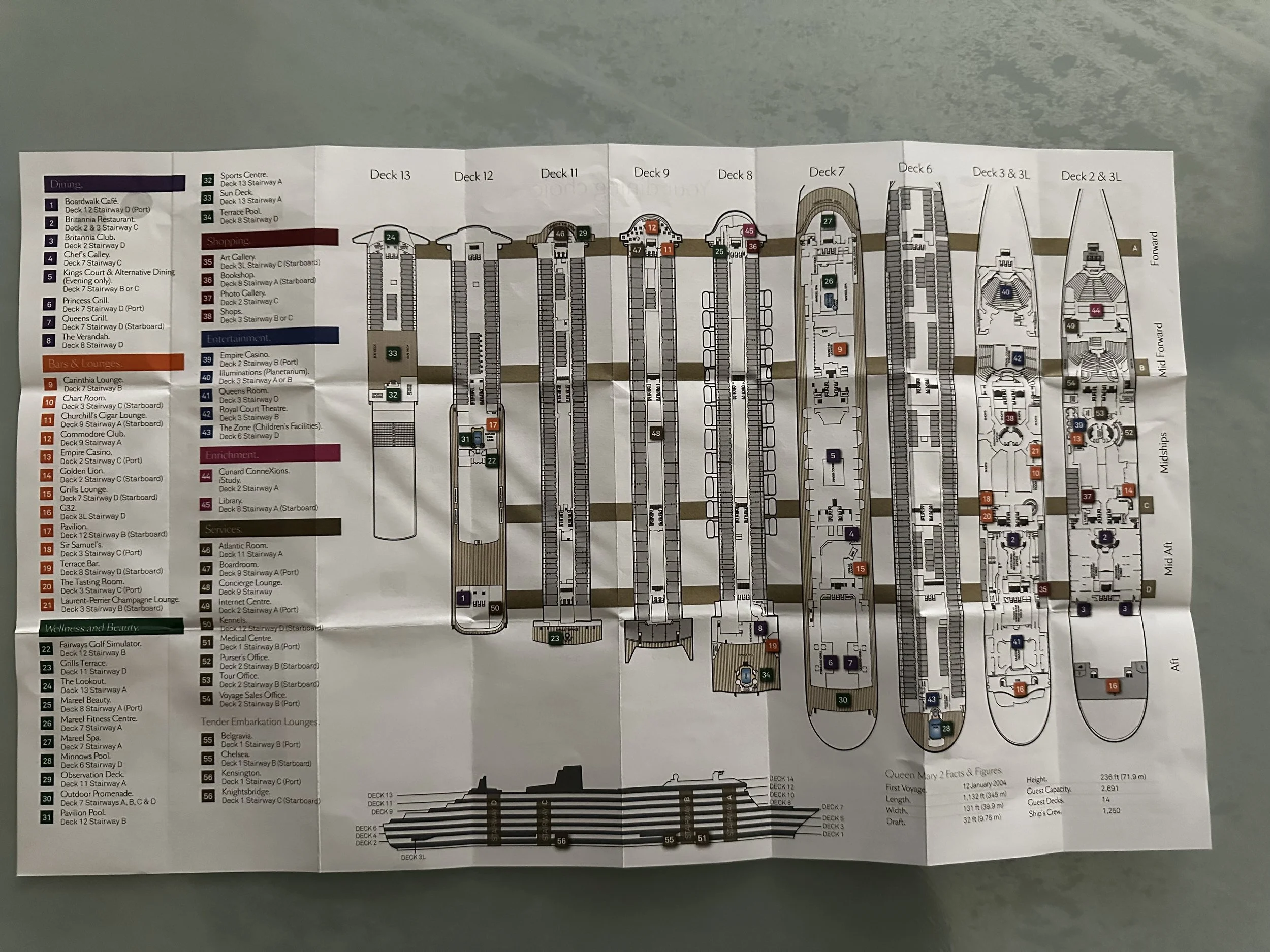 Queen Mary 2 - the space