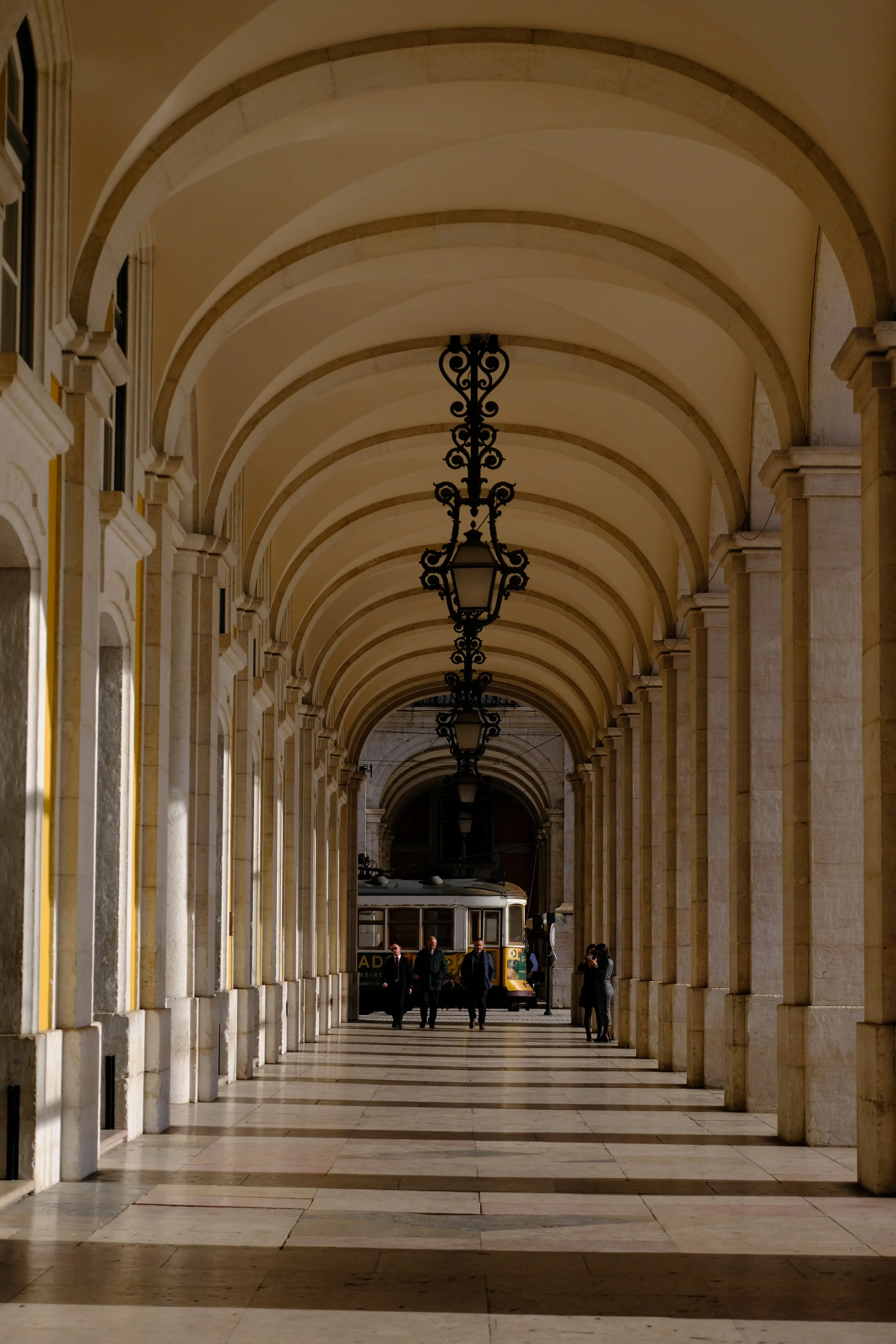 Hall Tram Men in Lisbon.JPG