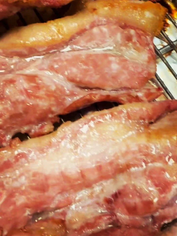 Tinala Katne Bacon made in house. Add it to any of your pies.