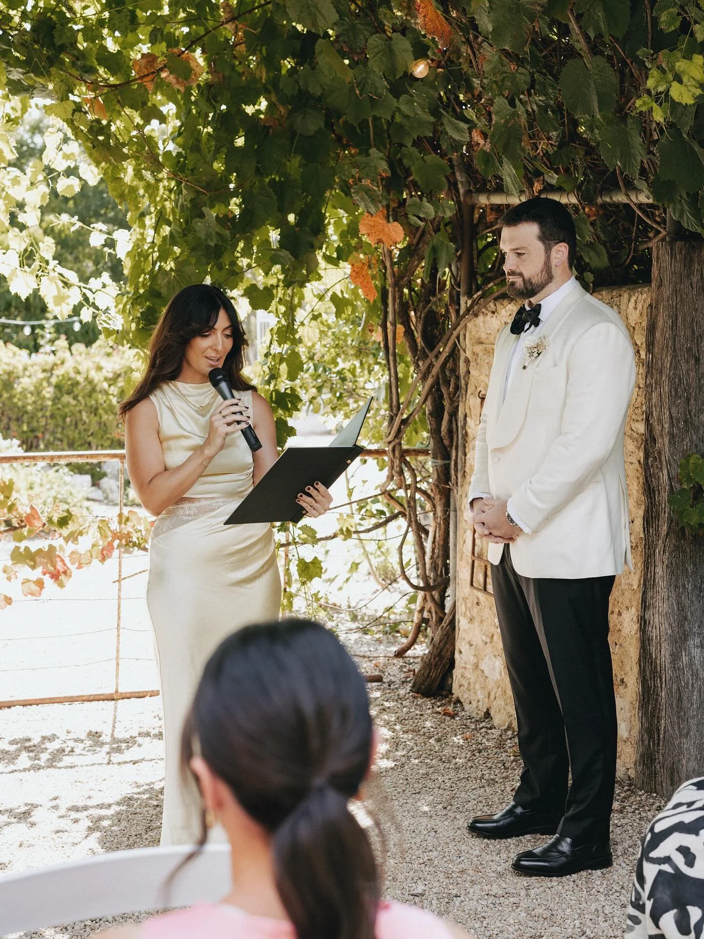 A wedding ceremony is paperwork wrapped in poetry.
It&rsquo;s story and presence. Nerves and joy. (Your) promises spoken out loud.

My role is to honour the path that led you here, and to make it all very real, and very official, in front of the peop