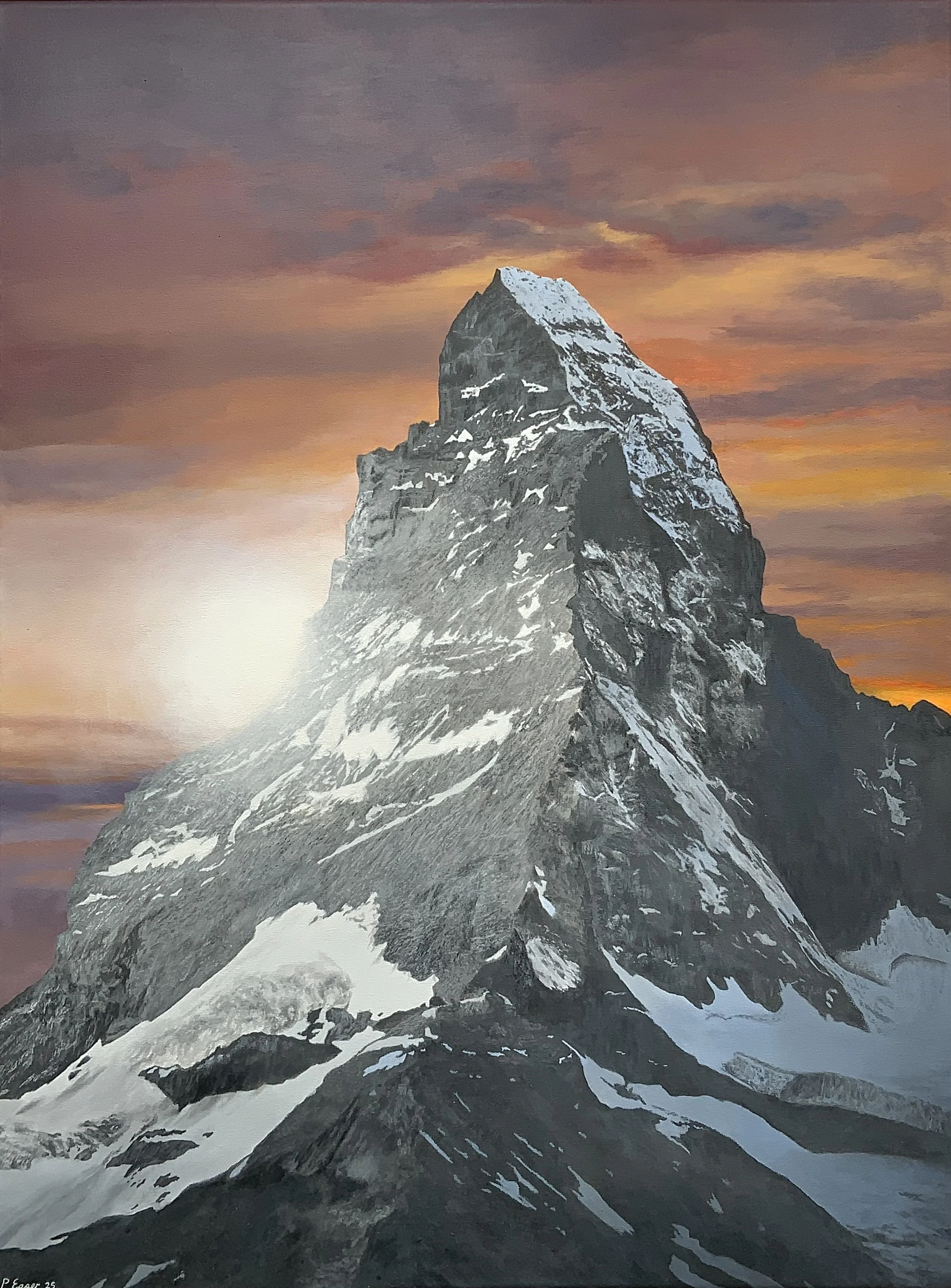 Patrick Egger - Ultimes rayons sur le Cervin - 60x80cm - 2025 - Egger Patrick.jpeg