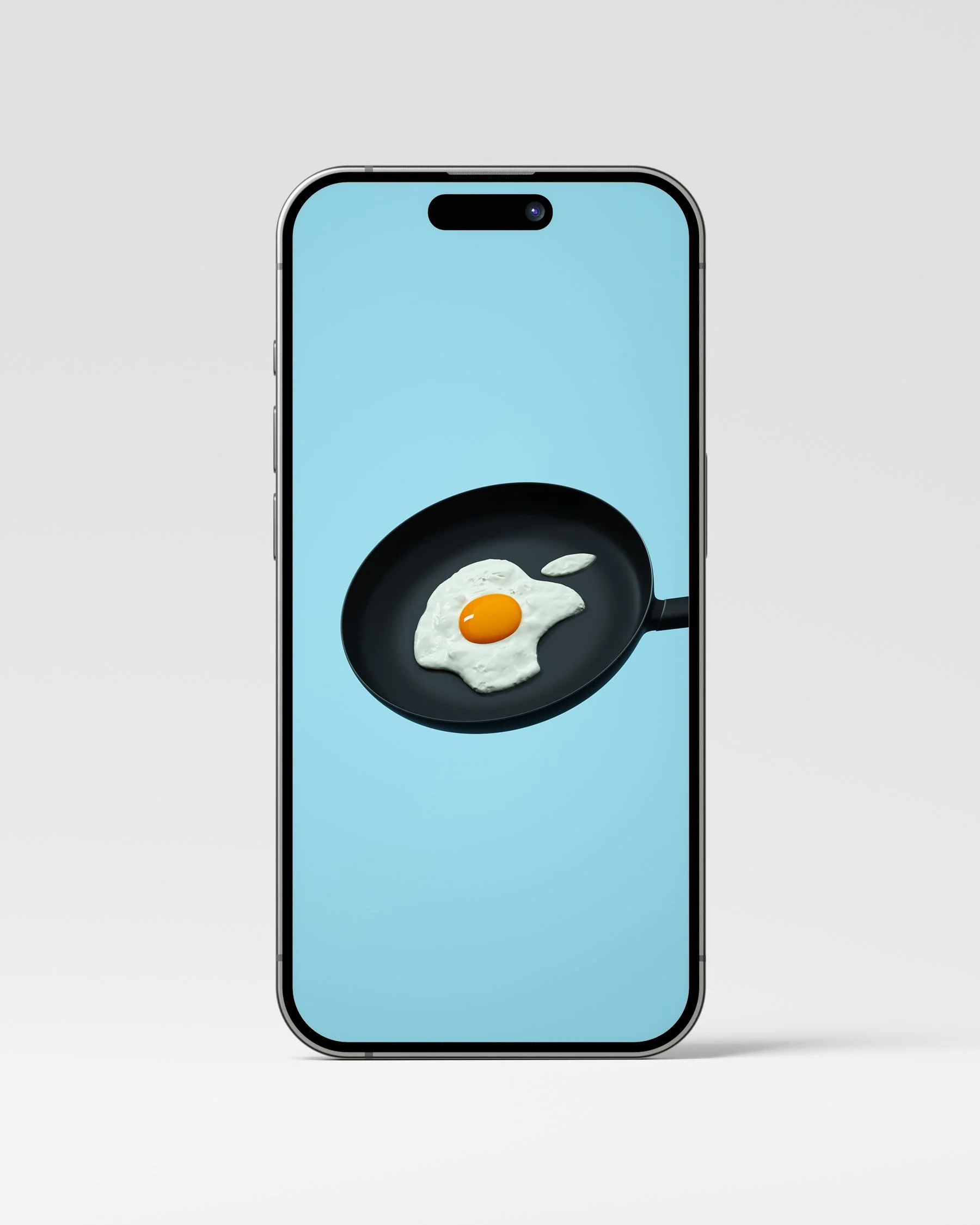 Apple Fried Egg 4K Wallpaper