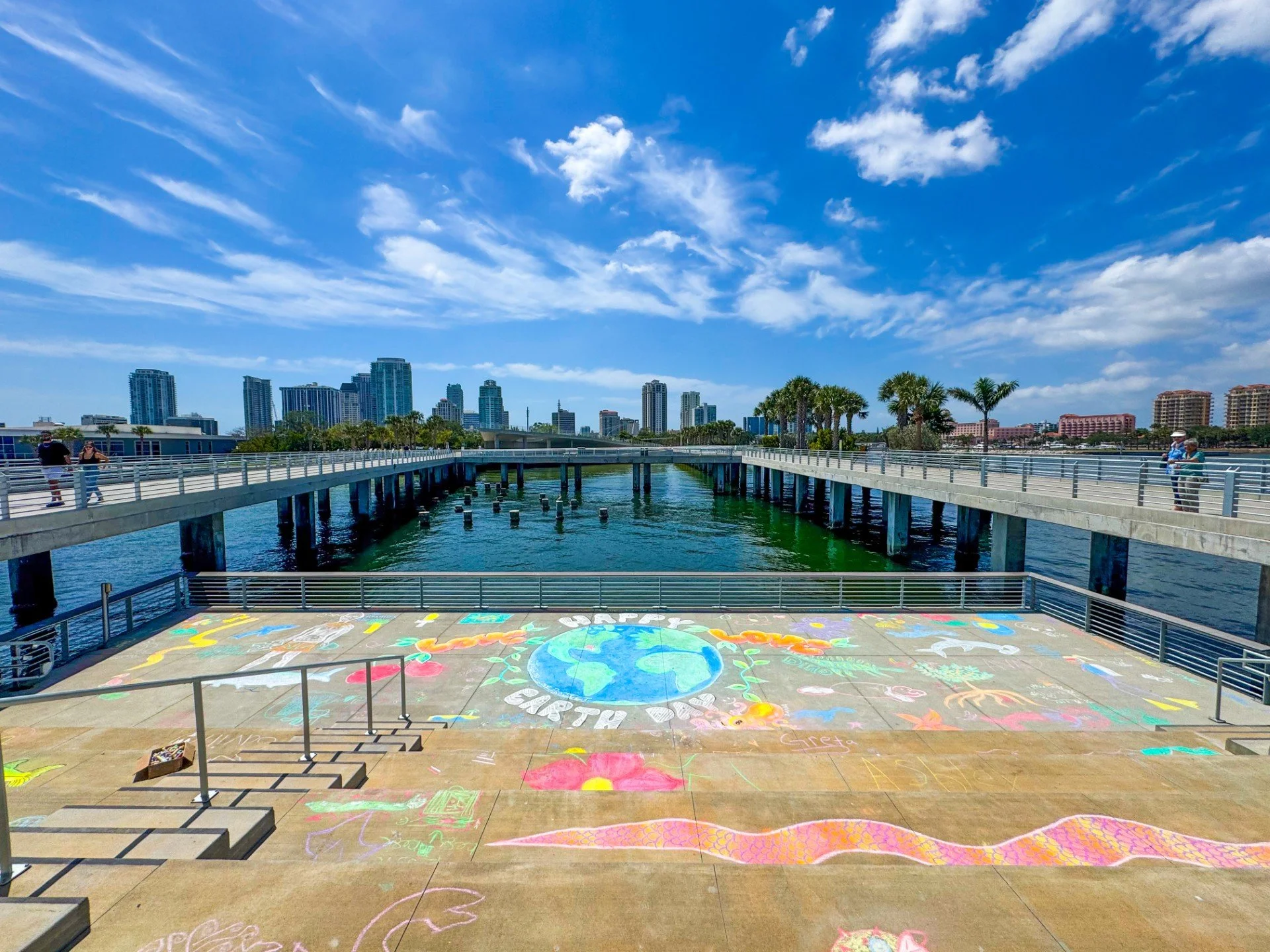 Earth Week Chalk Mural - Tampa Bay Discovery Center