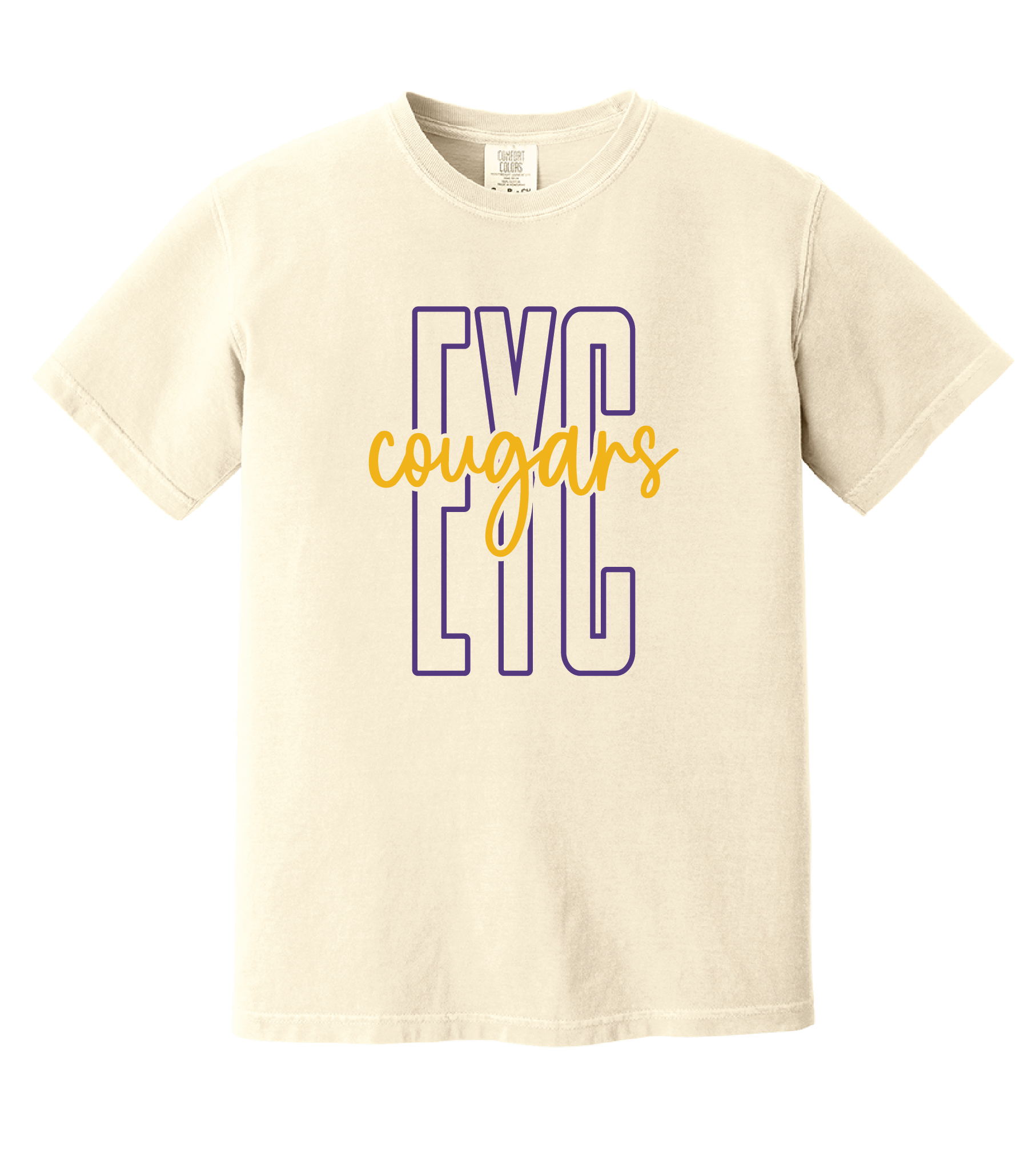 EYC on Cream Comfort Colors T Shirt