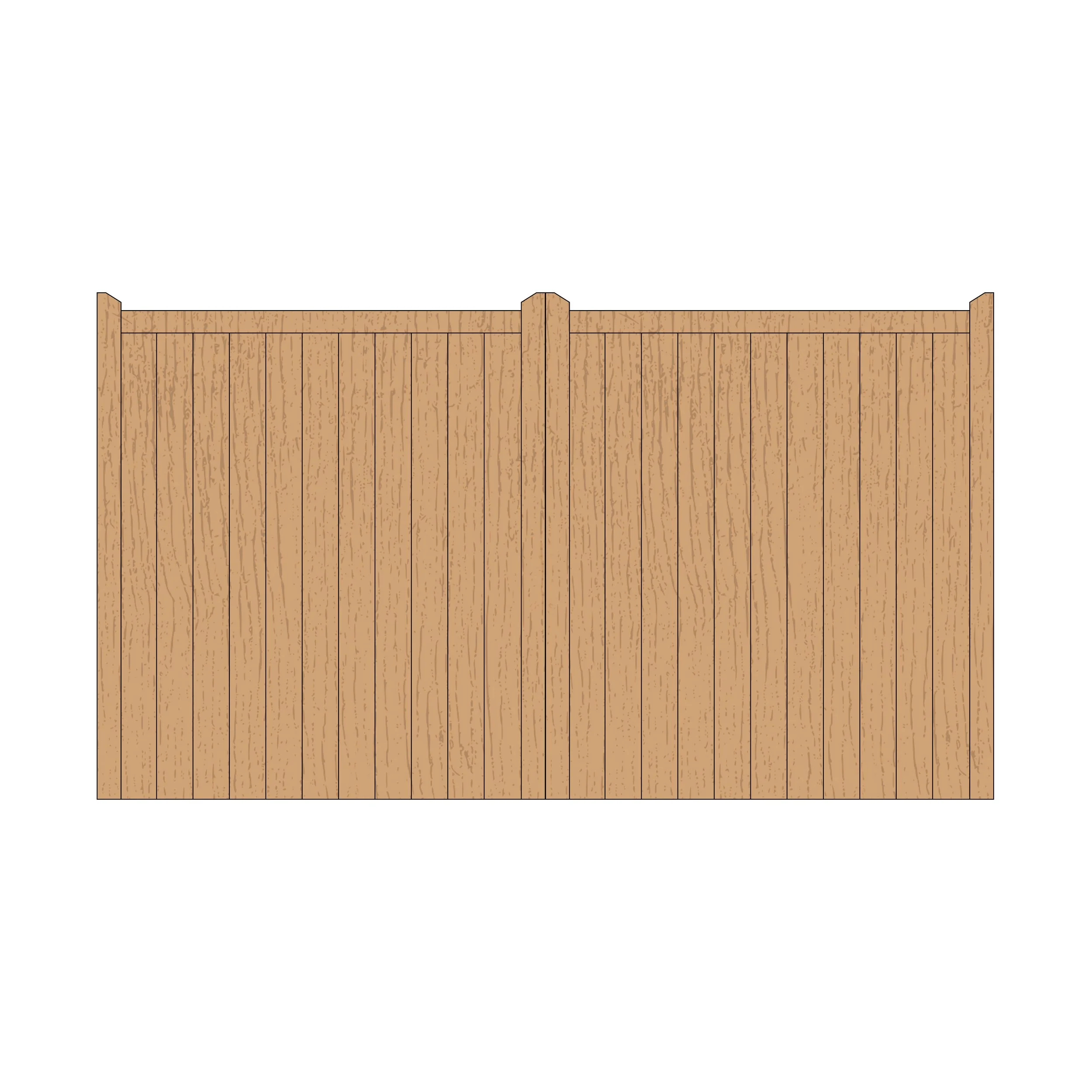 Hardwood Flat Top Driveway Gates - Tongue & Groove - 'Cottage'