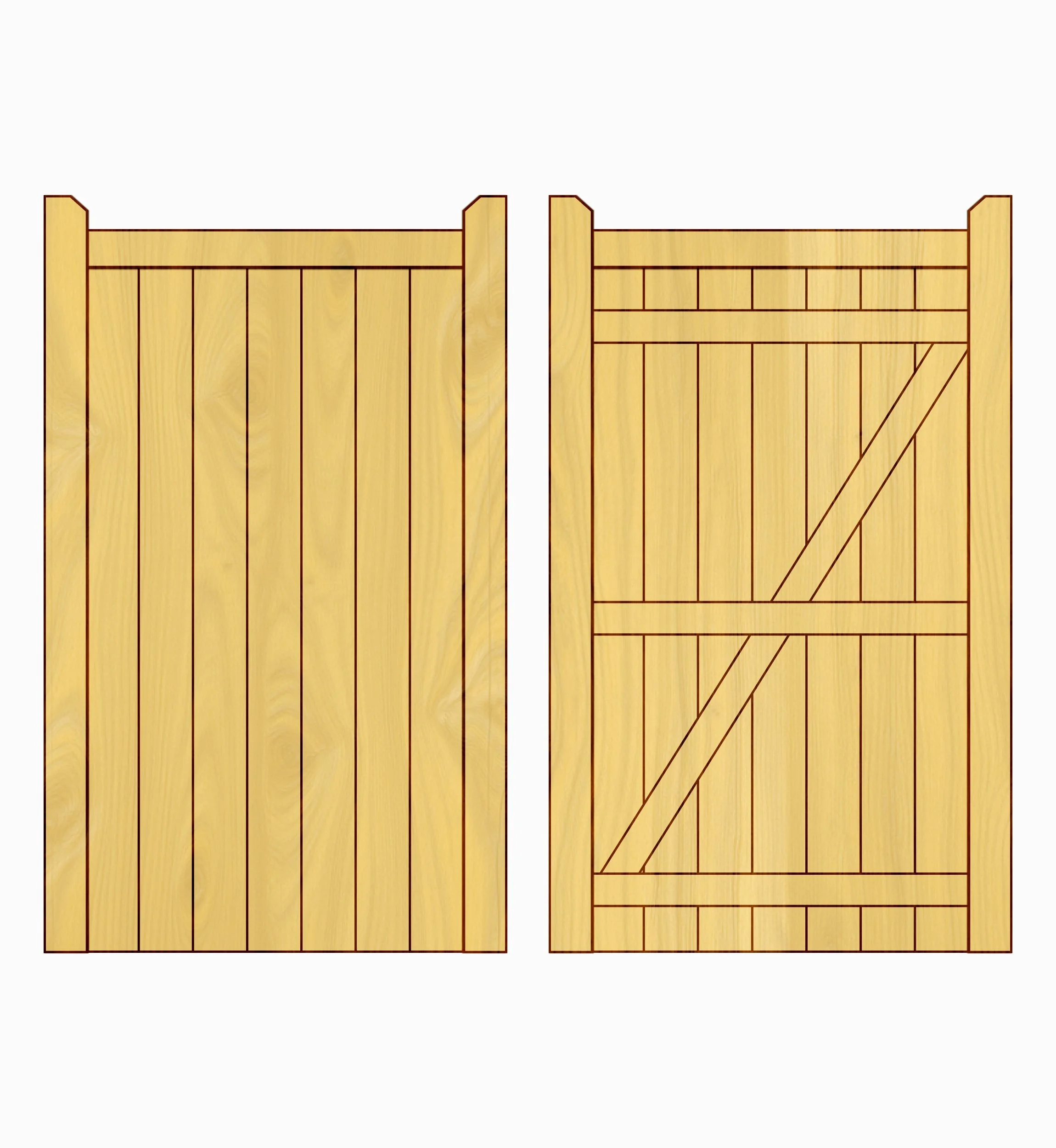 Wooden Side Gate - Cottage Design