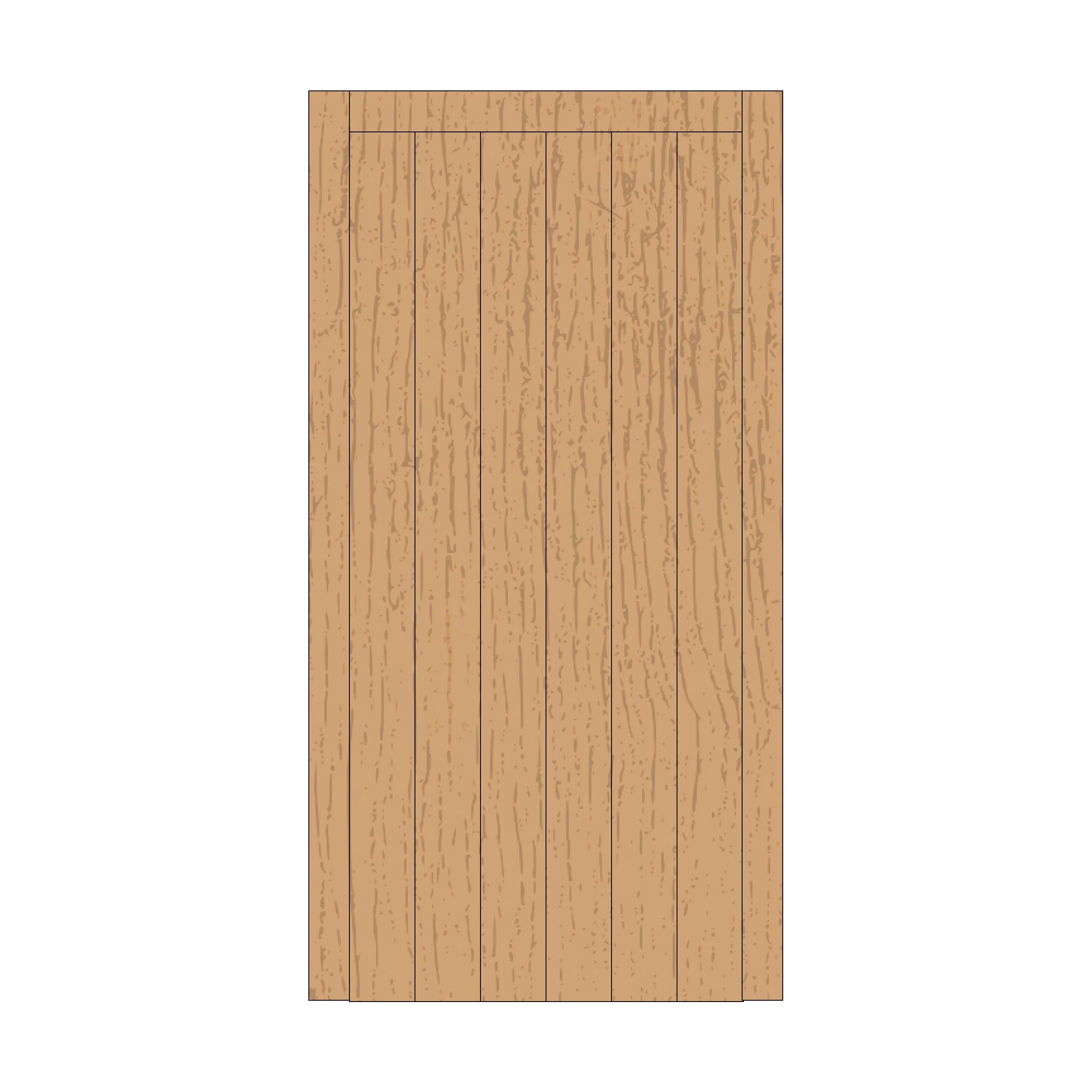 Hardwood Flat Top Garage Doors - Tongue & Groove - 'Cottage' - Single Leaf