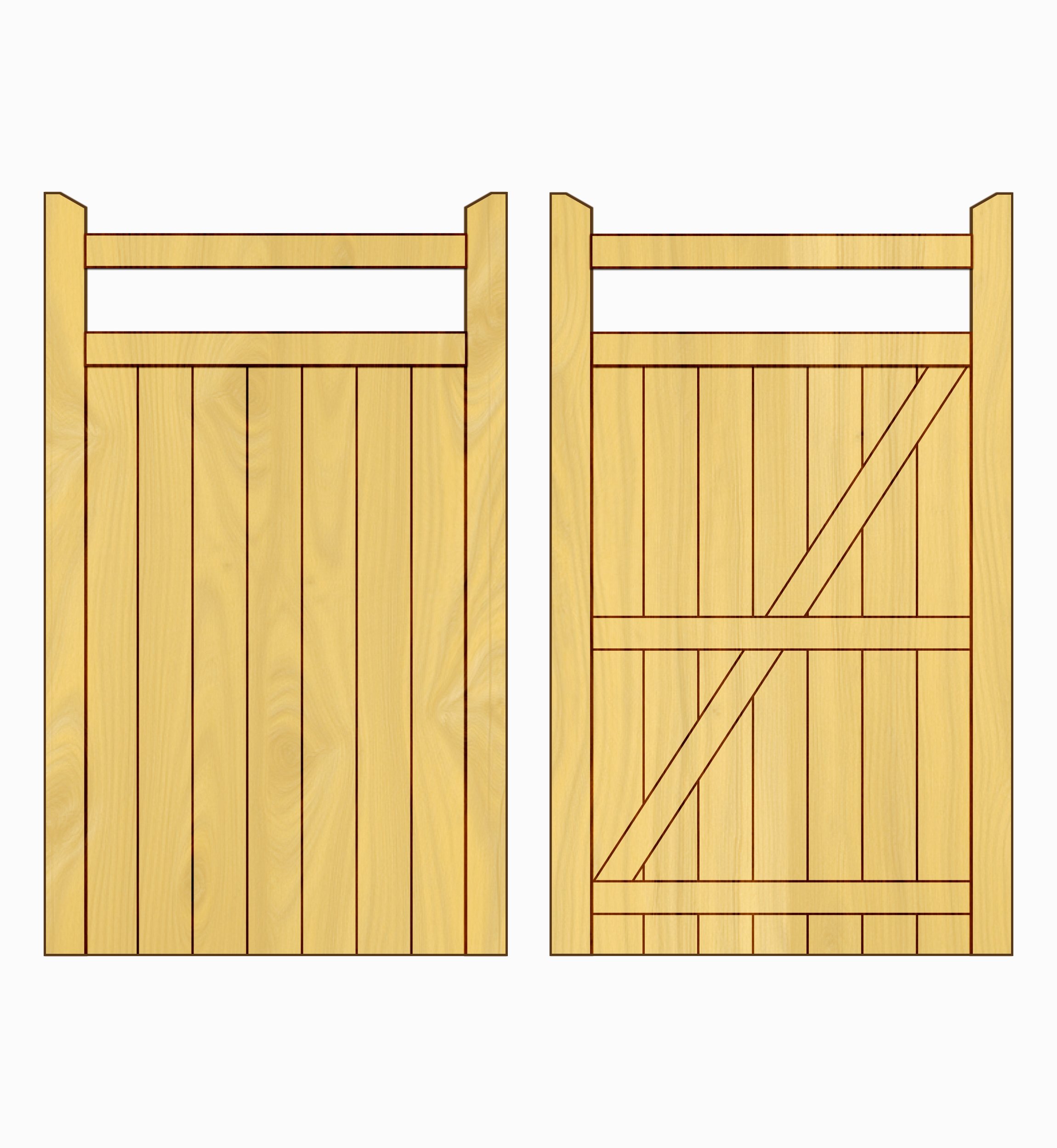 Wooden Side Gate - Farm Design