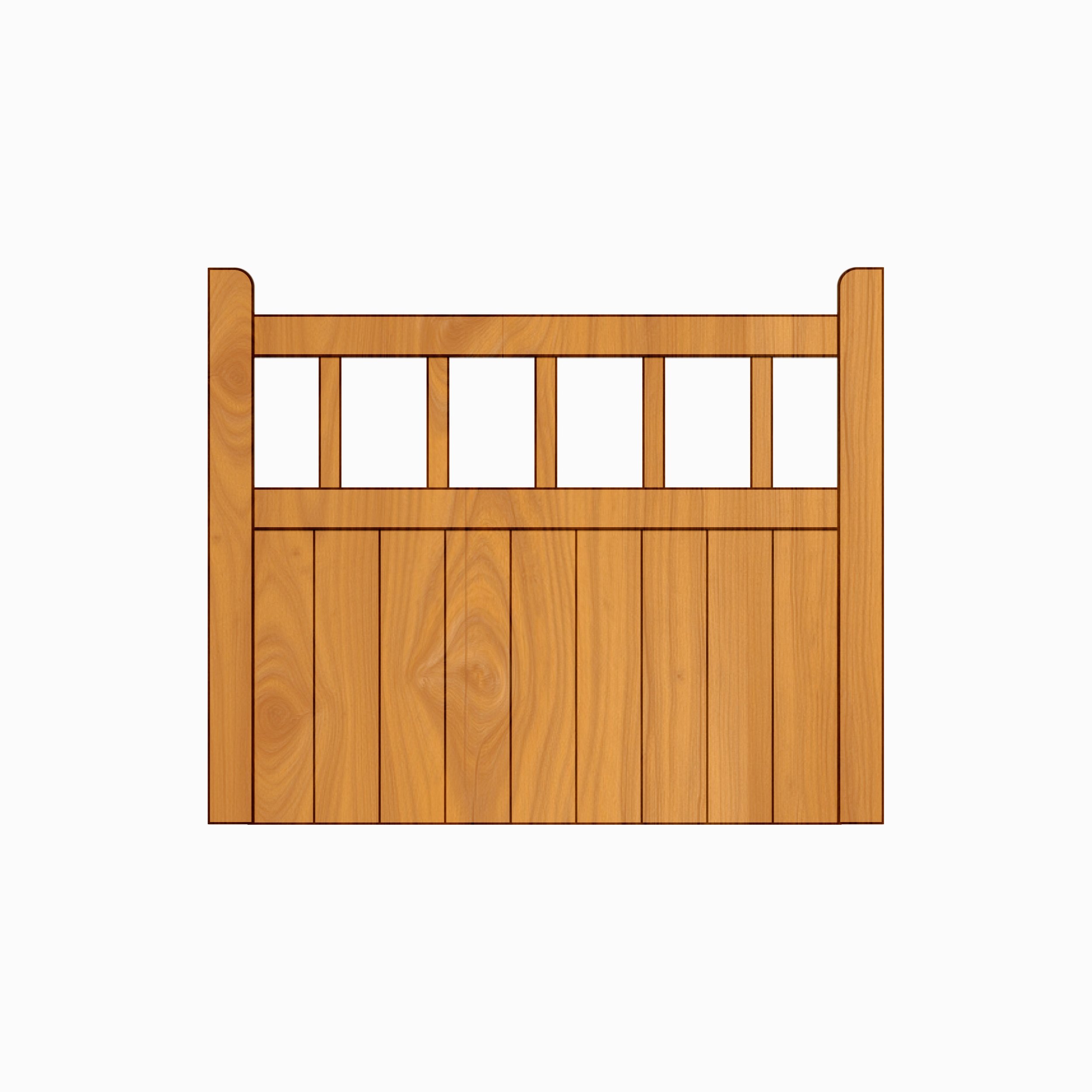Hardwood Garden Gate – Farm Design (Spindles)