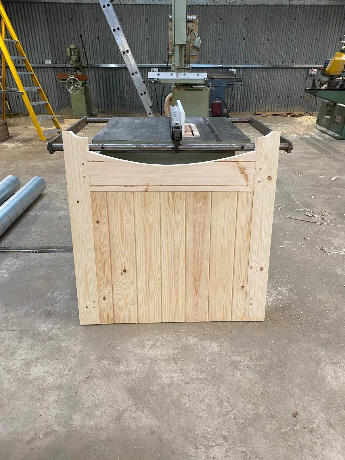 Wooden Arched Top Garden Gate - Tongue & Groove - 'Reverse Crescent'