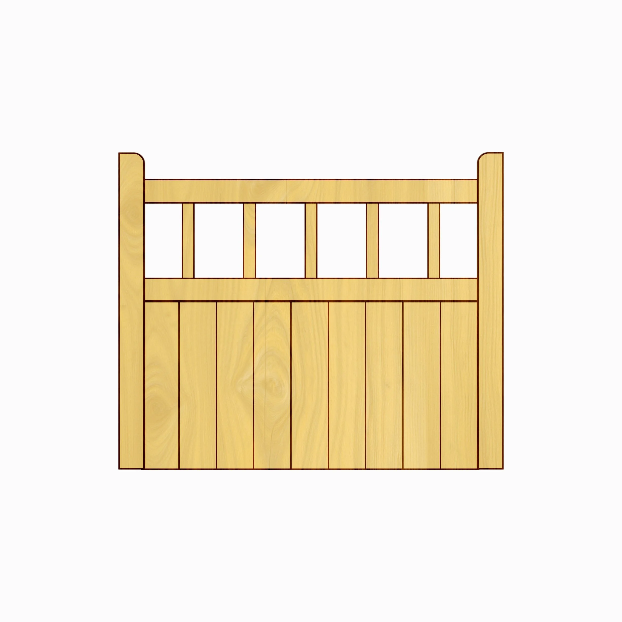 Wooden Garden Gate – Farm Design (Spindles)