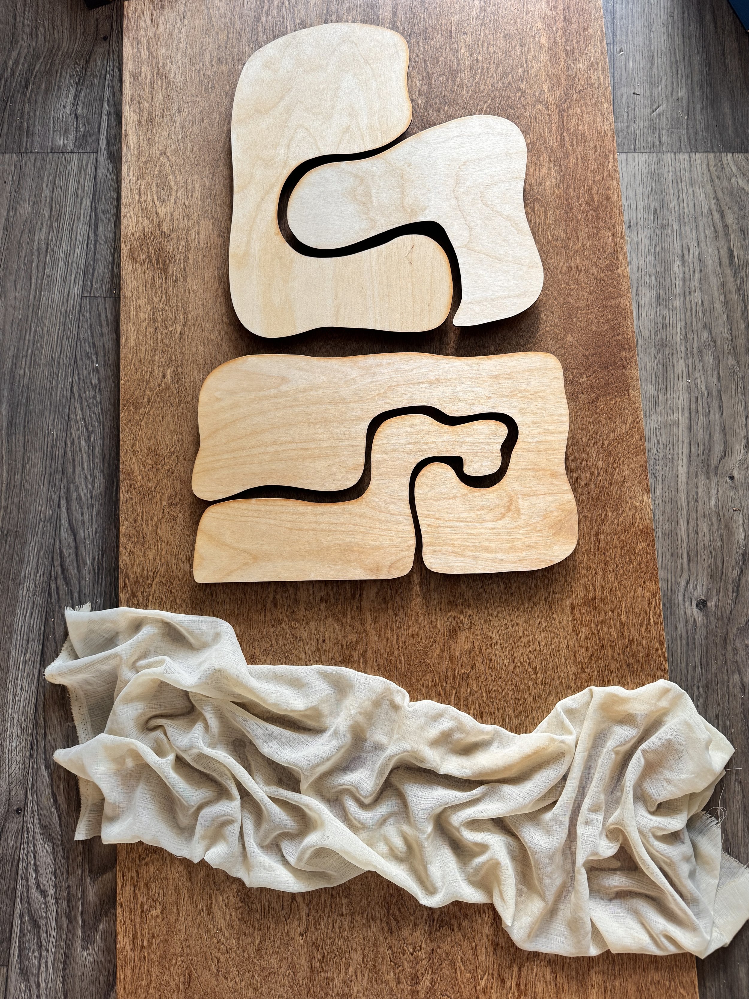 Wood and Fabric-Shaped by Light