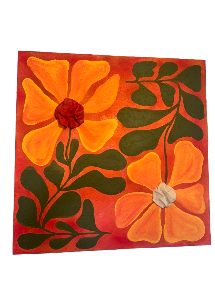 Red/Orange Floral-Sunkissed Petals