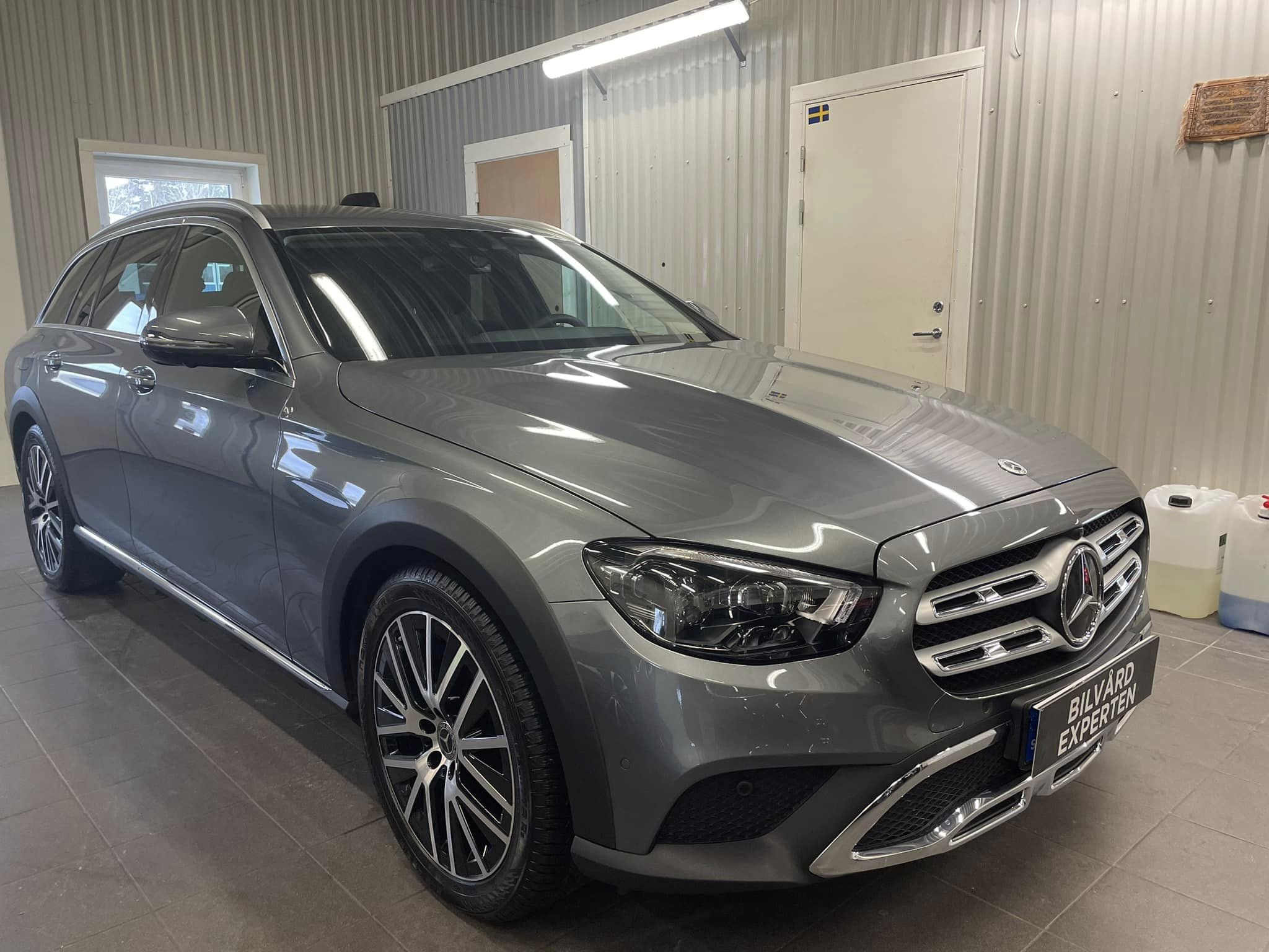 silver Mercedes car