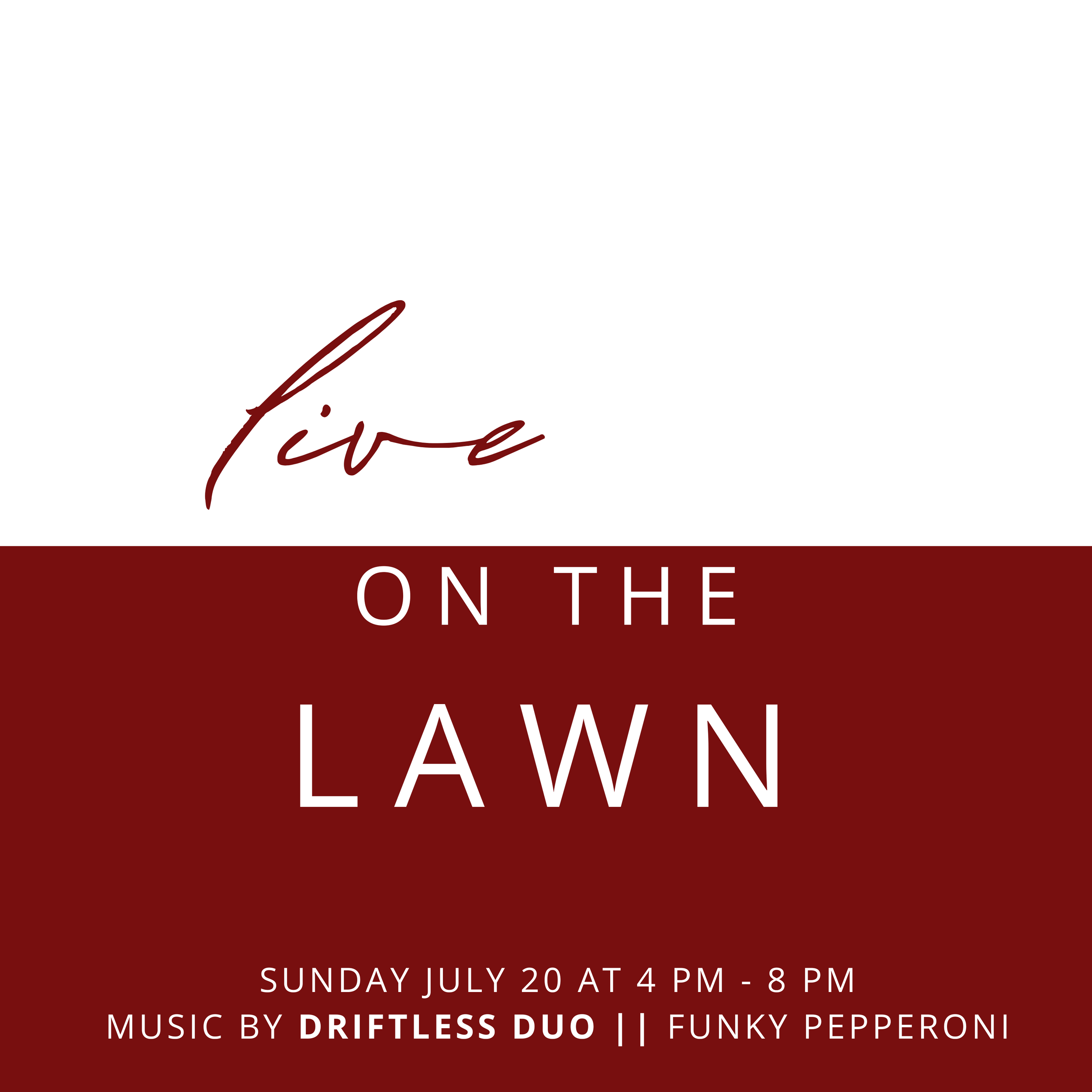 LIVE ON THE LAWN: Driftless Duo - Bree & Kate / The Funky Pepperoni