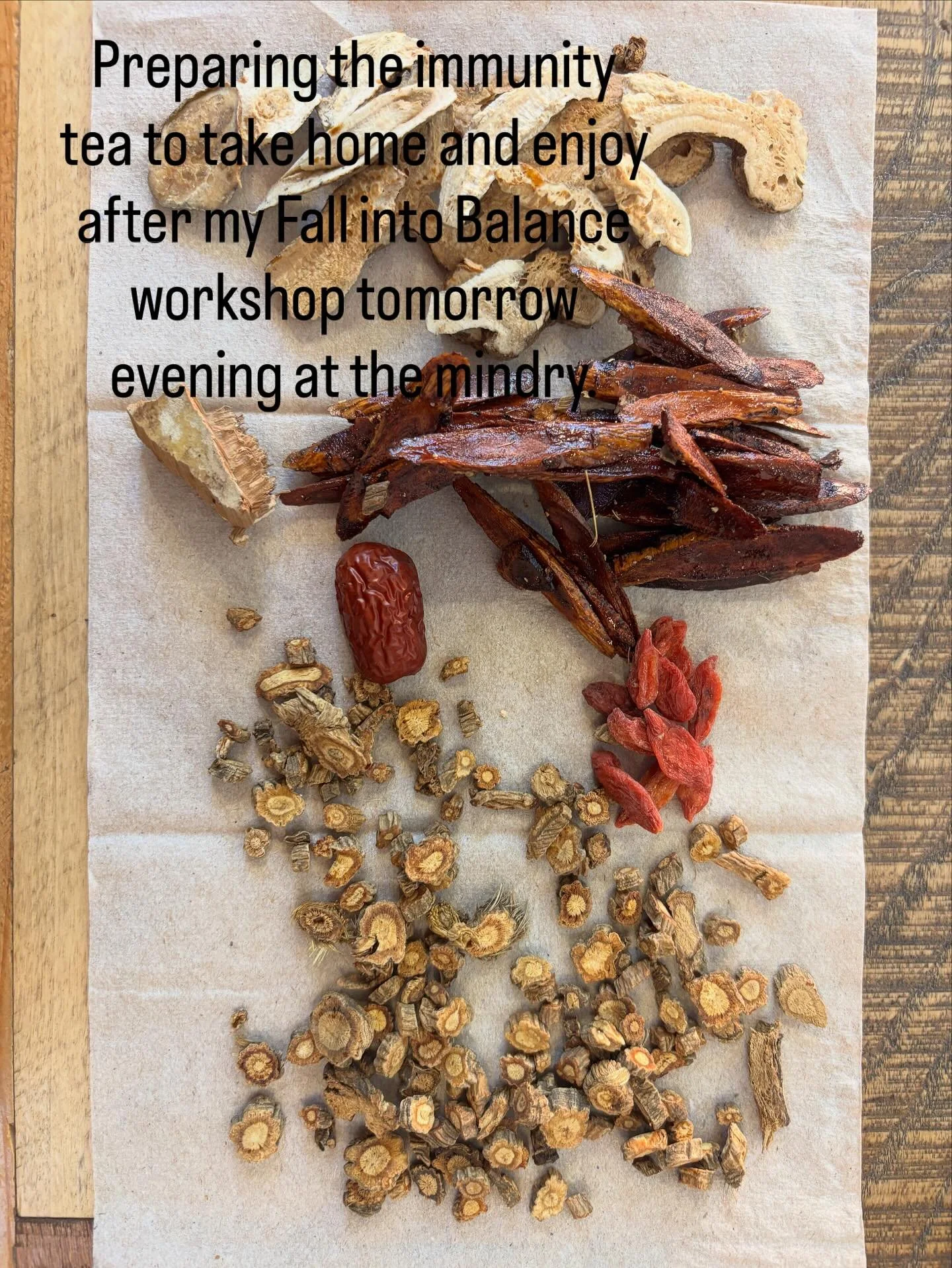 Preparing for my Fall into Balance workshop tomorrow evening. Sign up at the mindry today!