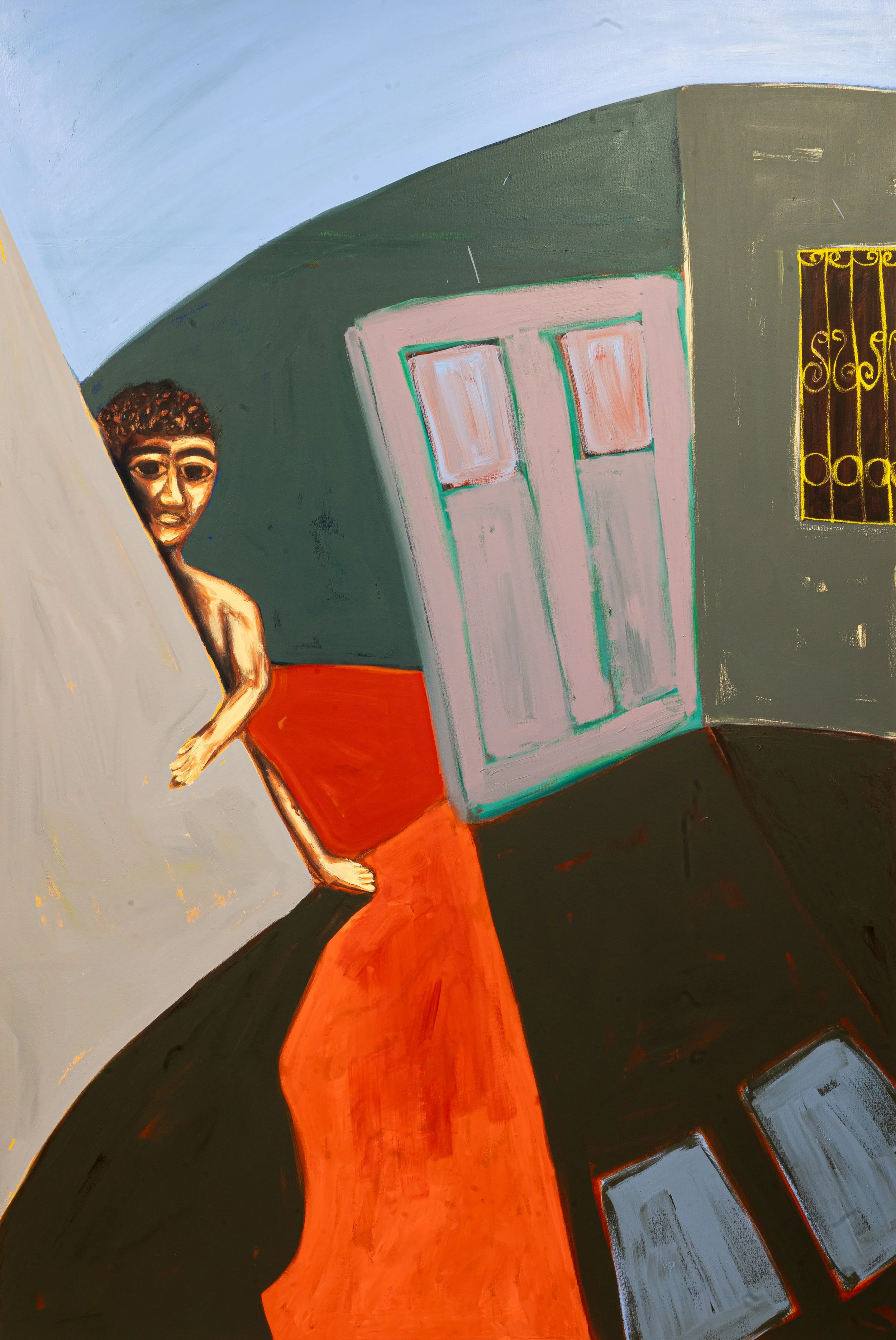 Piedra libre 2026 oil paint over acrylic on canvas 152 x 101cm - Available.