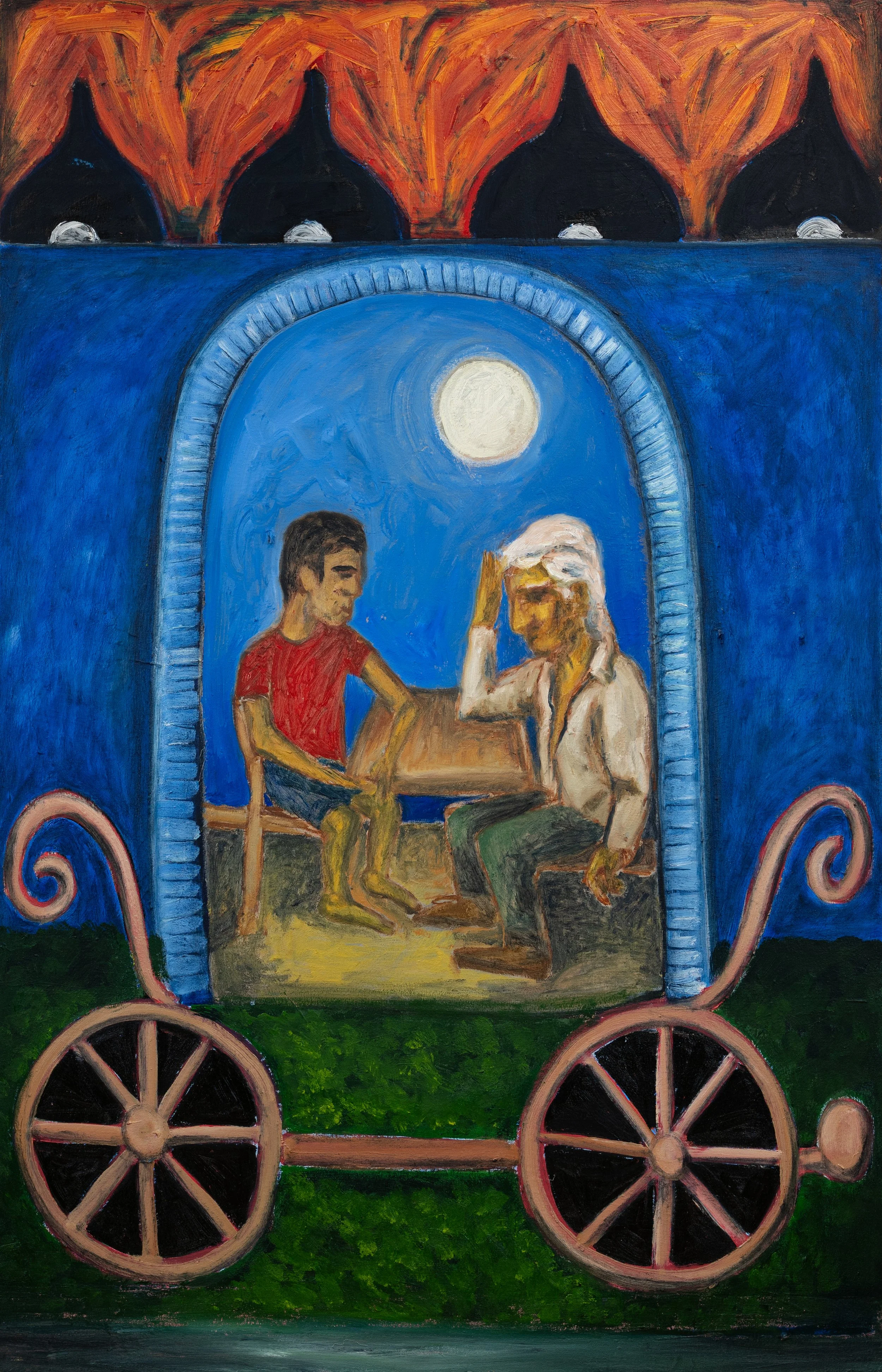 La noticia 2025 oil paint over acrylic on canvas 115x83cm - Available.