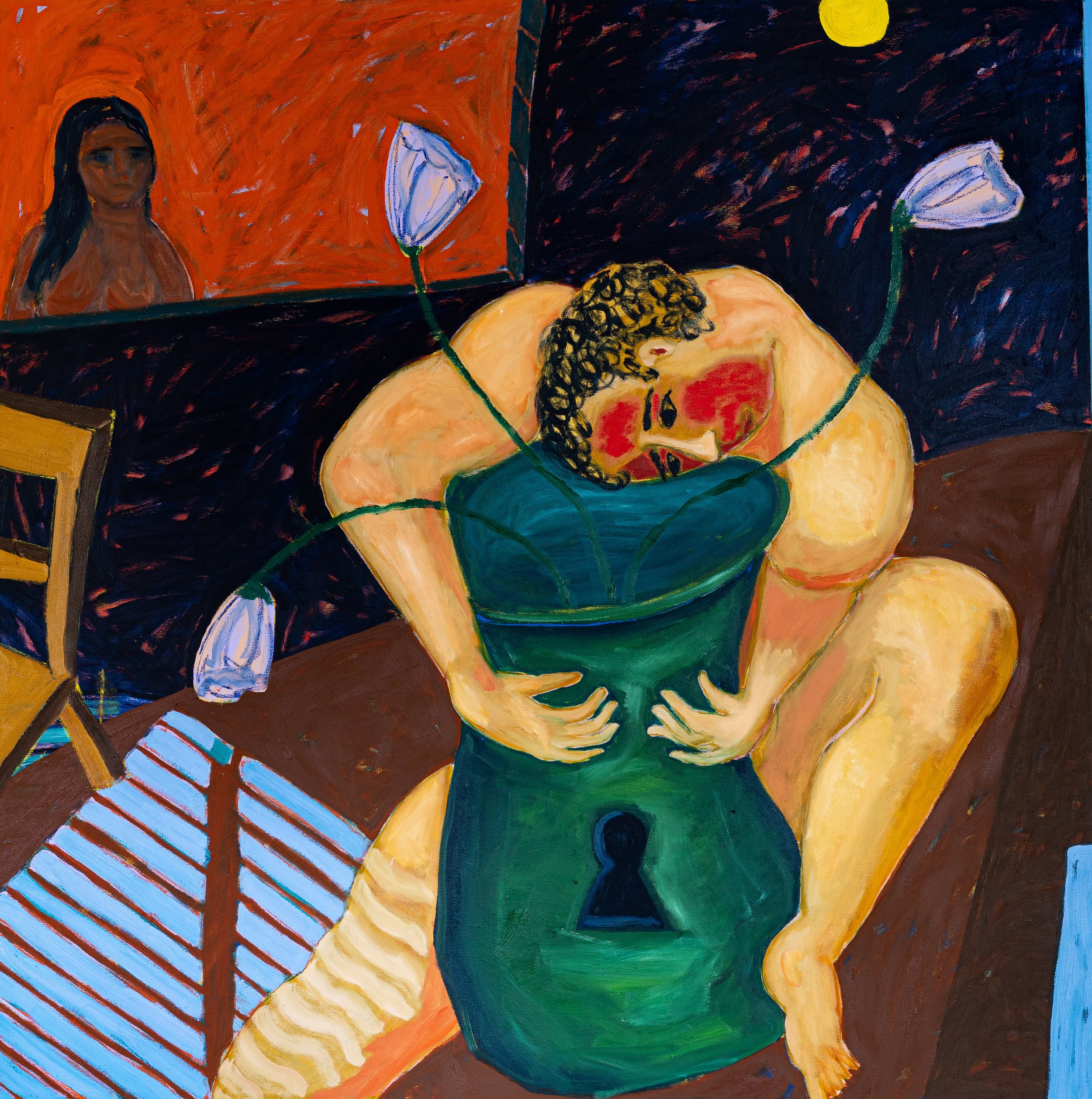 The will of a man 2026 oil over acrylic on canvas 160 x 107 cm