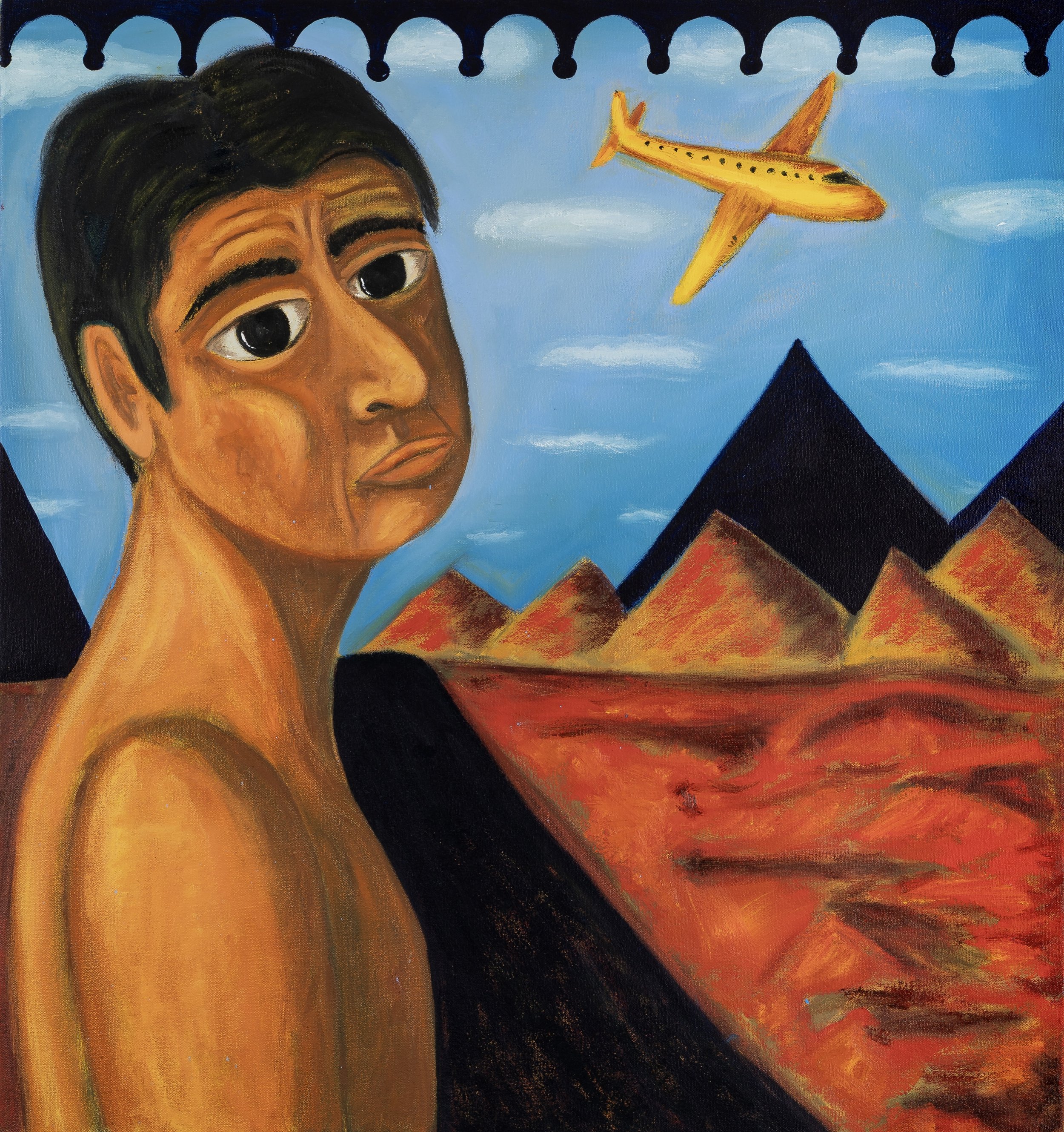 Entre el cielo y la Tierra 2025 Oils, dry pigments on canvas  76.5x76.5 cm