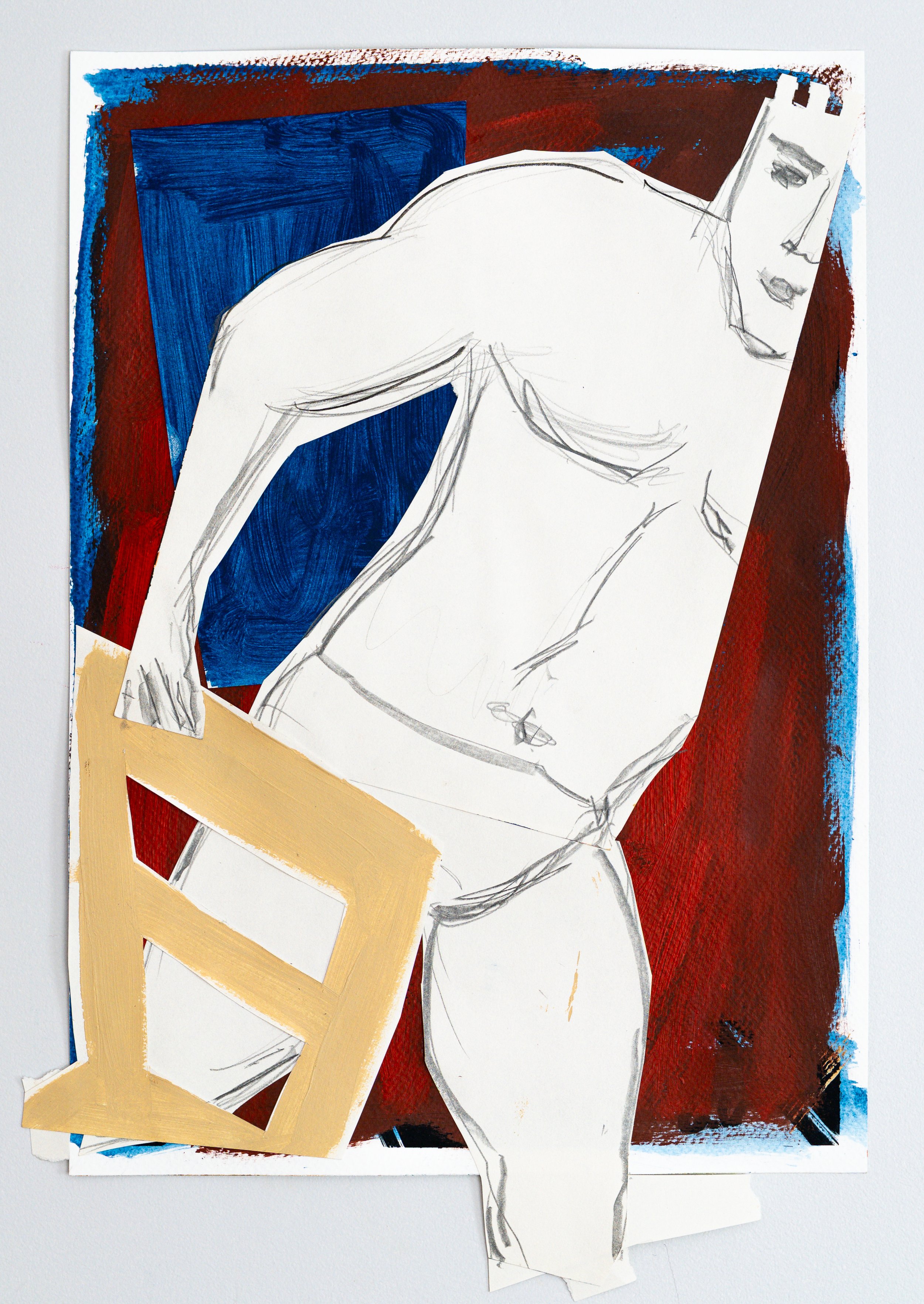 Construcción de lo cotidiano III - 2026. Collage on paper 43 x 30 cm.