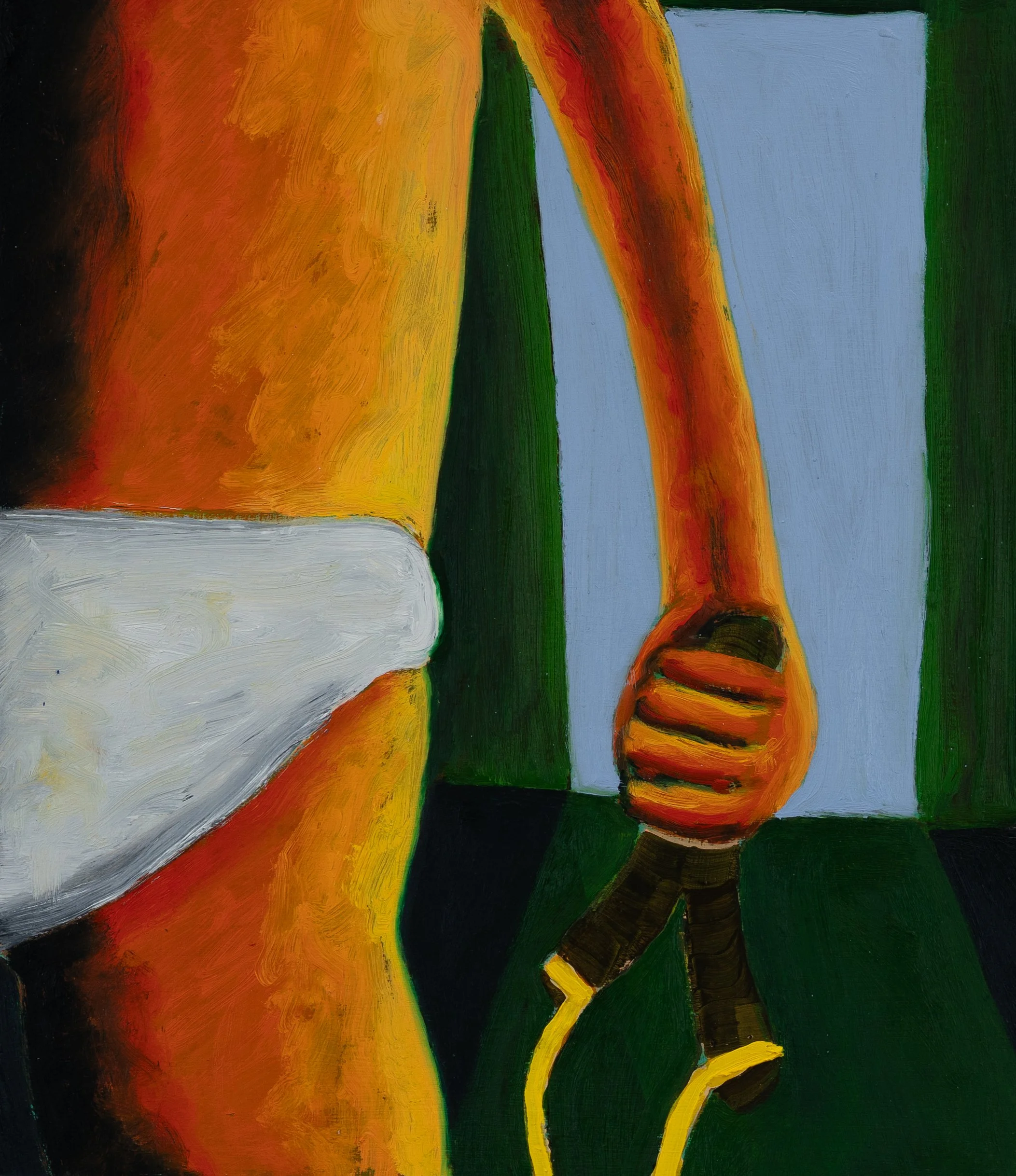 Domingo 3 PM. 1995 - 2026 oil paint over acrylic on plywood 35 x 30 cm