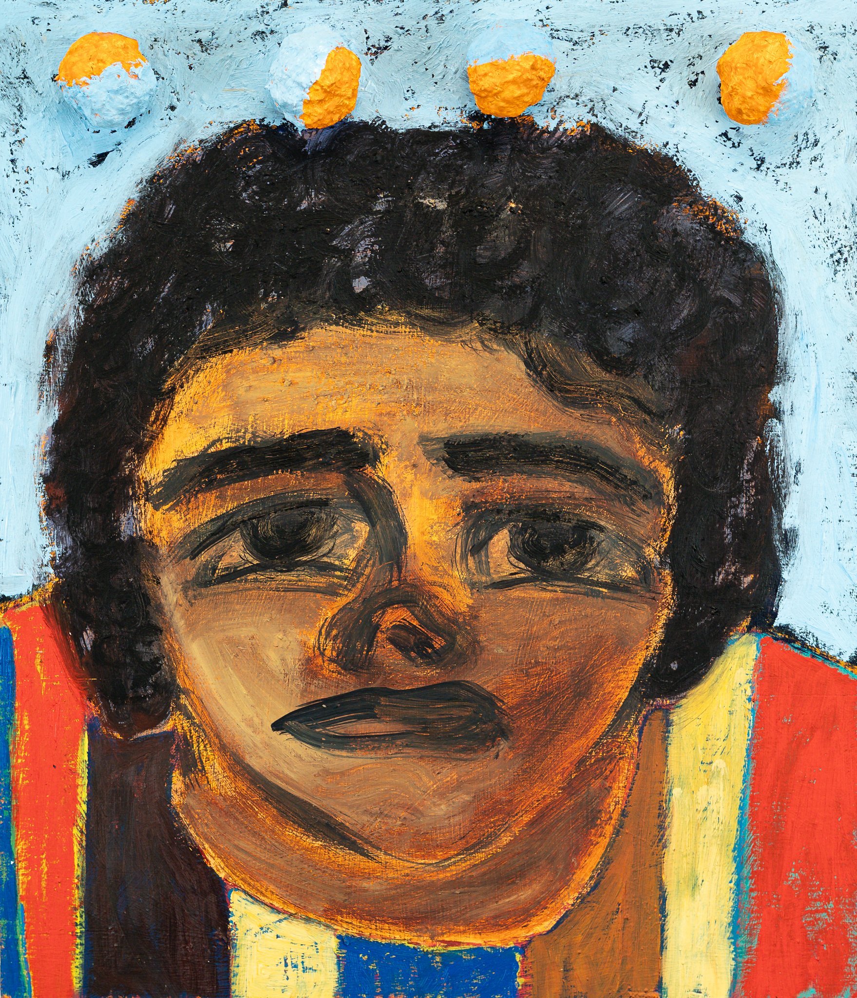 Untitled 2026 oil paint over acrylic on plywood 35x30cm