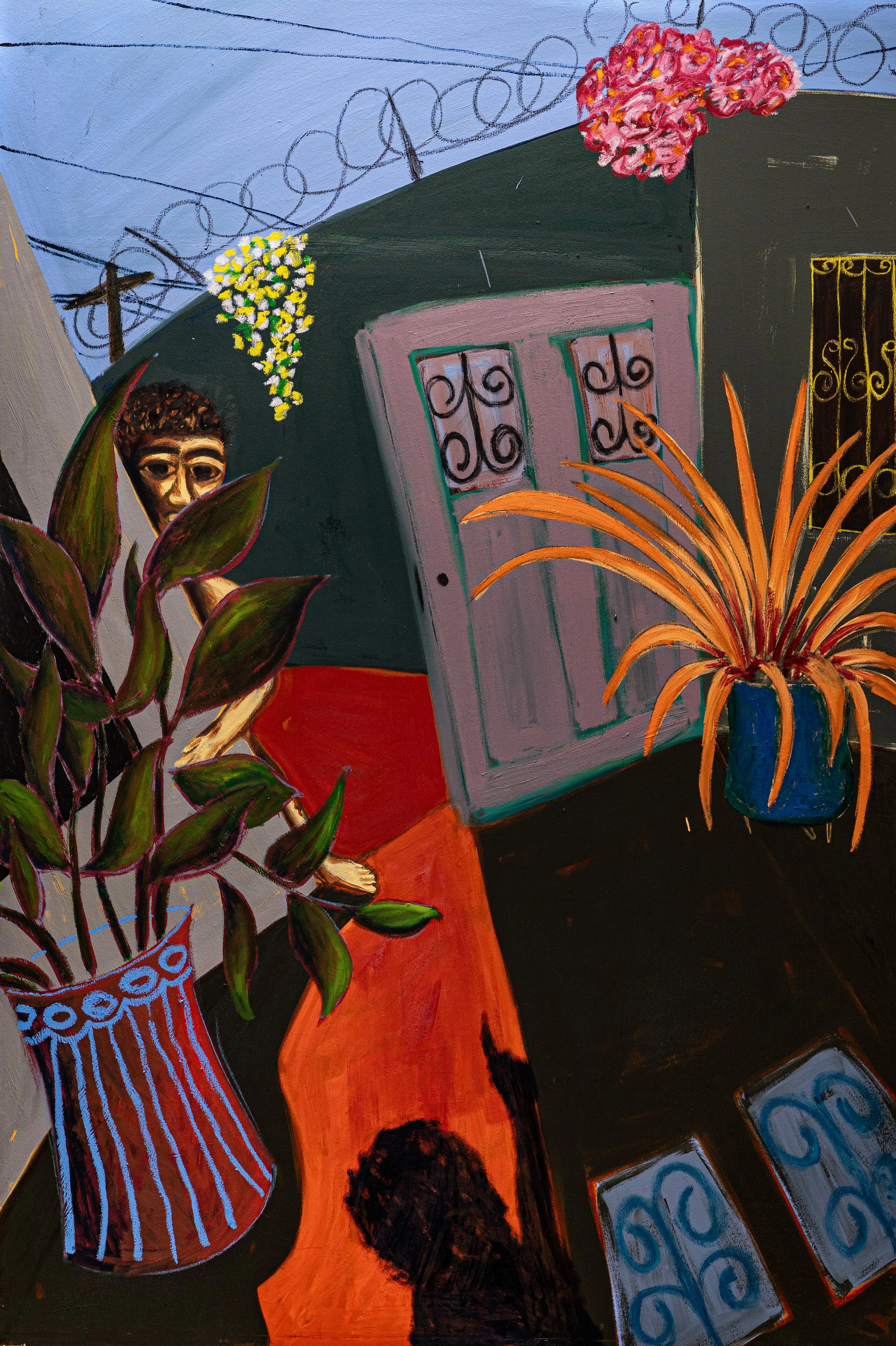 Piedra libre 2026 oil over acrylic on canvas 151 x 101 cm.