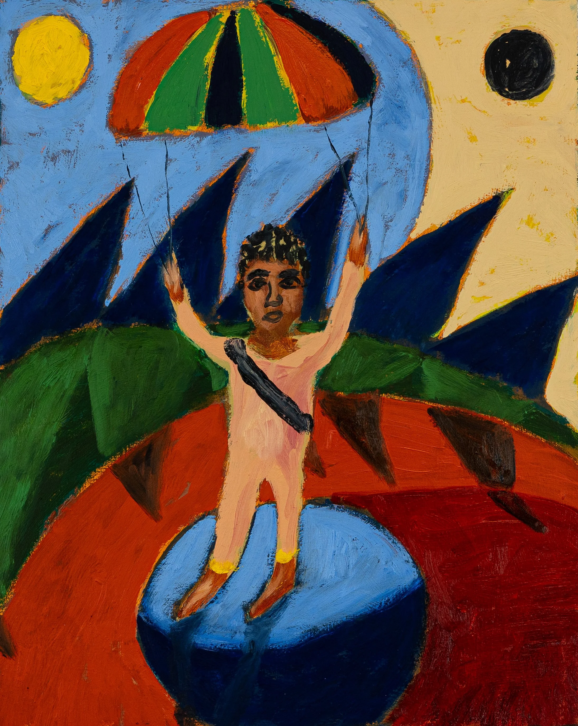 Untitle 2026 oil paint over acrylic on plywood 30x24cm