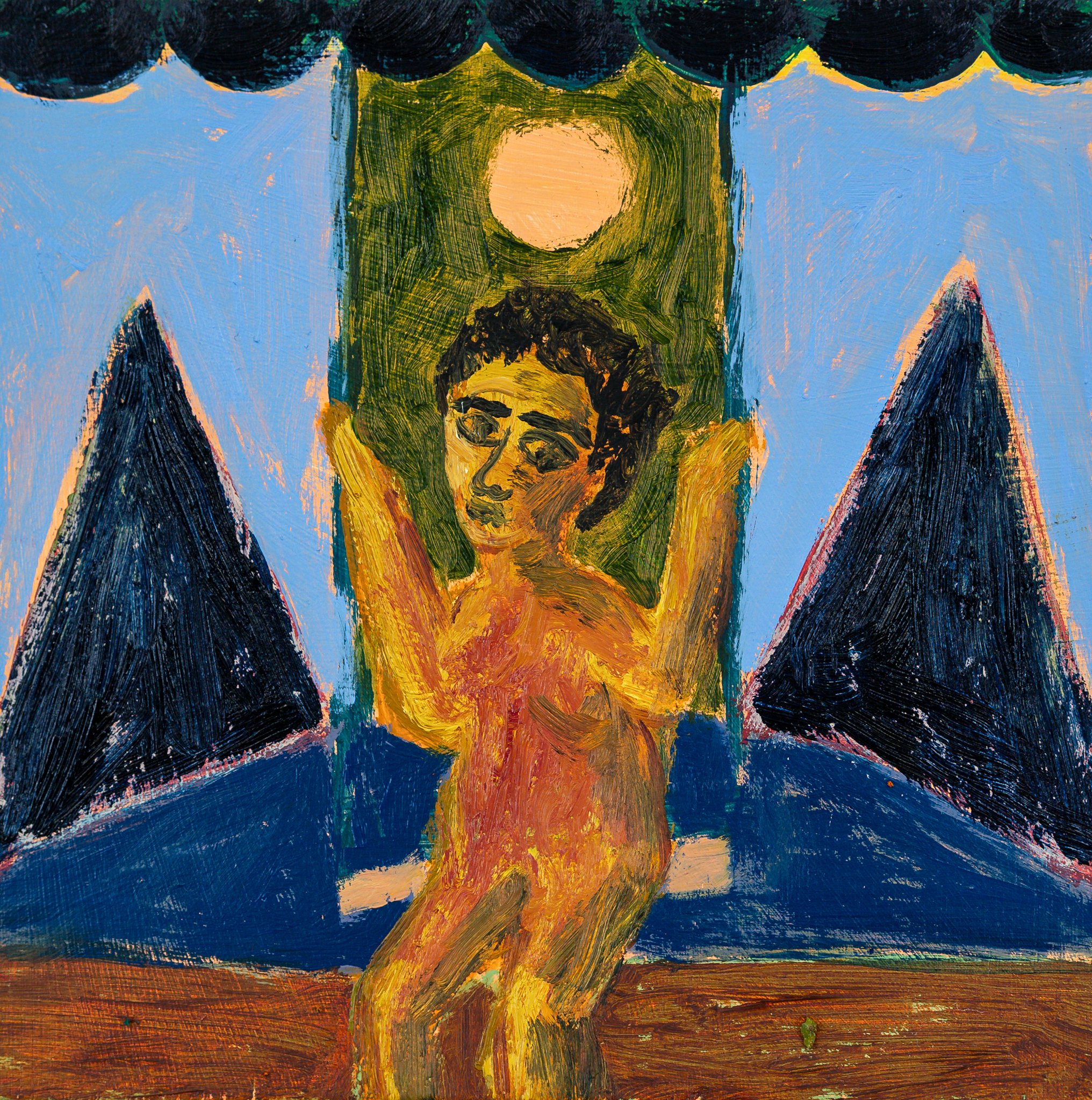 Hamaca y montañas  2026 oil paint over acrylic on plywood 15,5x15,5cm - Available