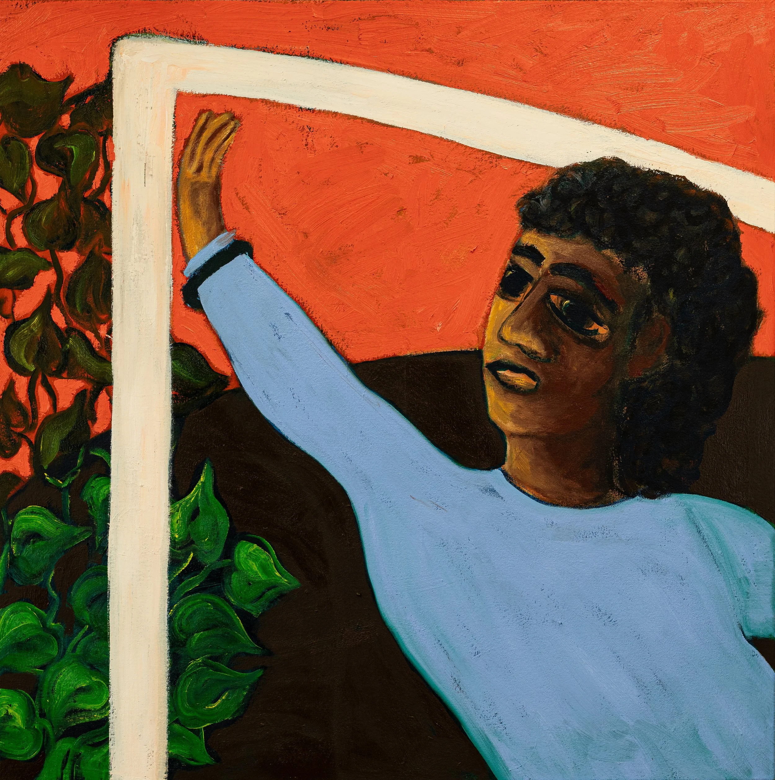 La suerte del arquero  2026 oil on canvas 76.5x 76.5 cm