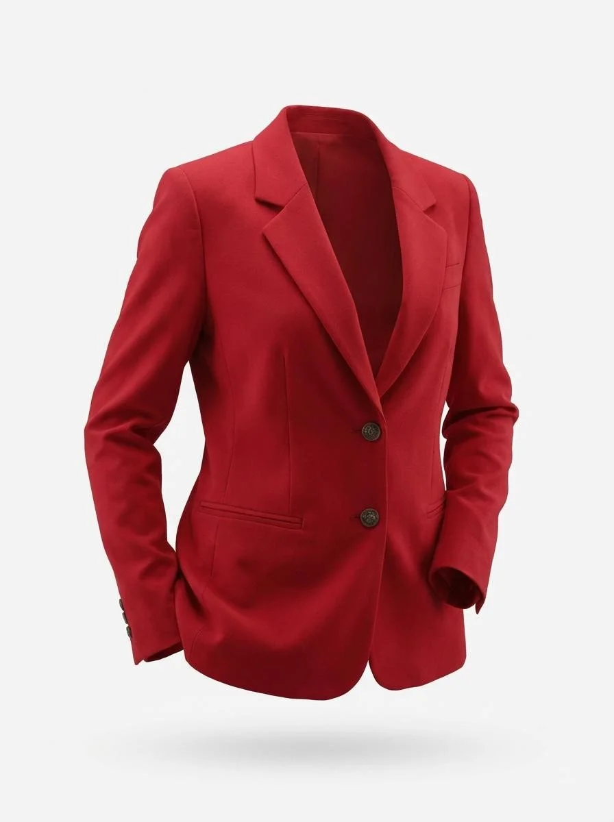 Vintage Talbots Red Wool Single-Breasted Blazer Size 4 petite