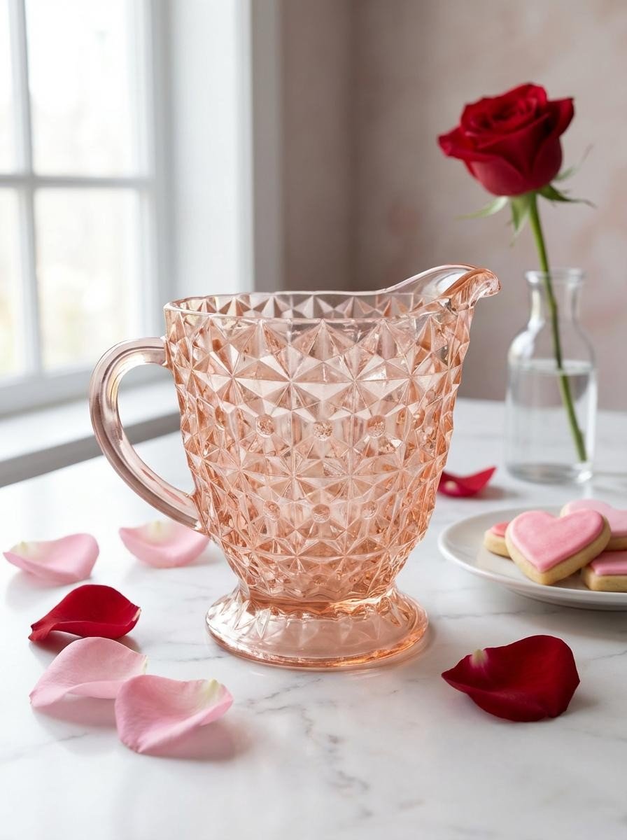 Vintage Pink Depression Glass Creamer Pitcher – Retro Kitchen Glassware