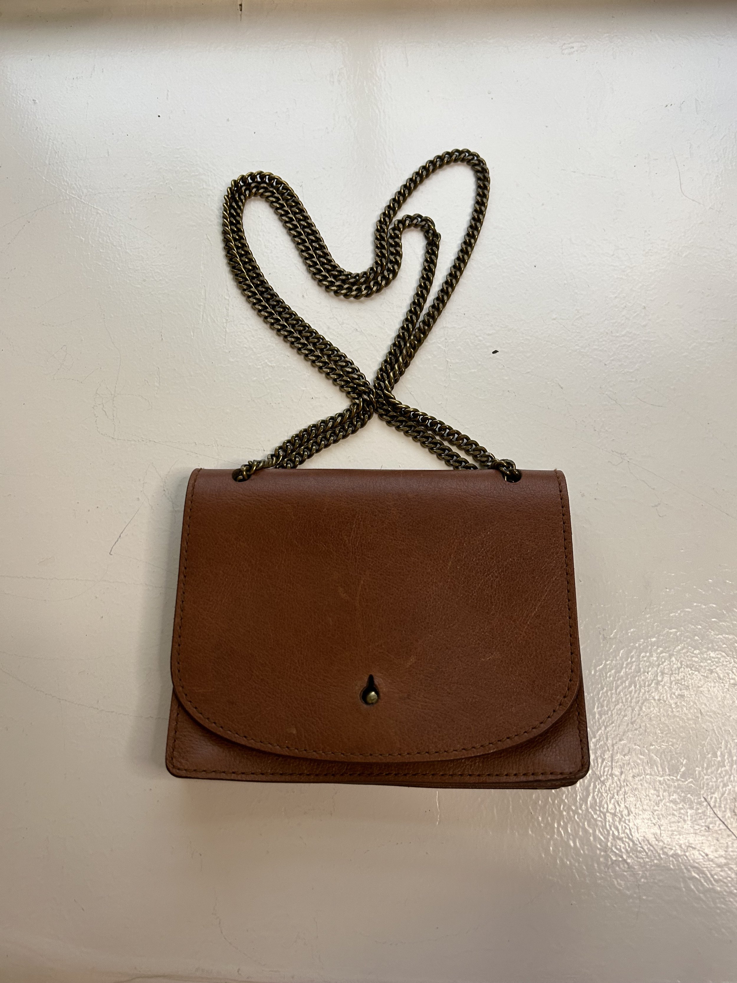 Madewell The Chain Crossbody Leather Bag