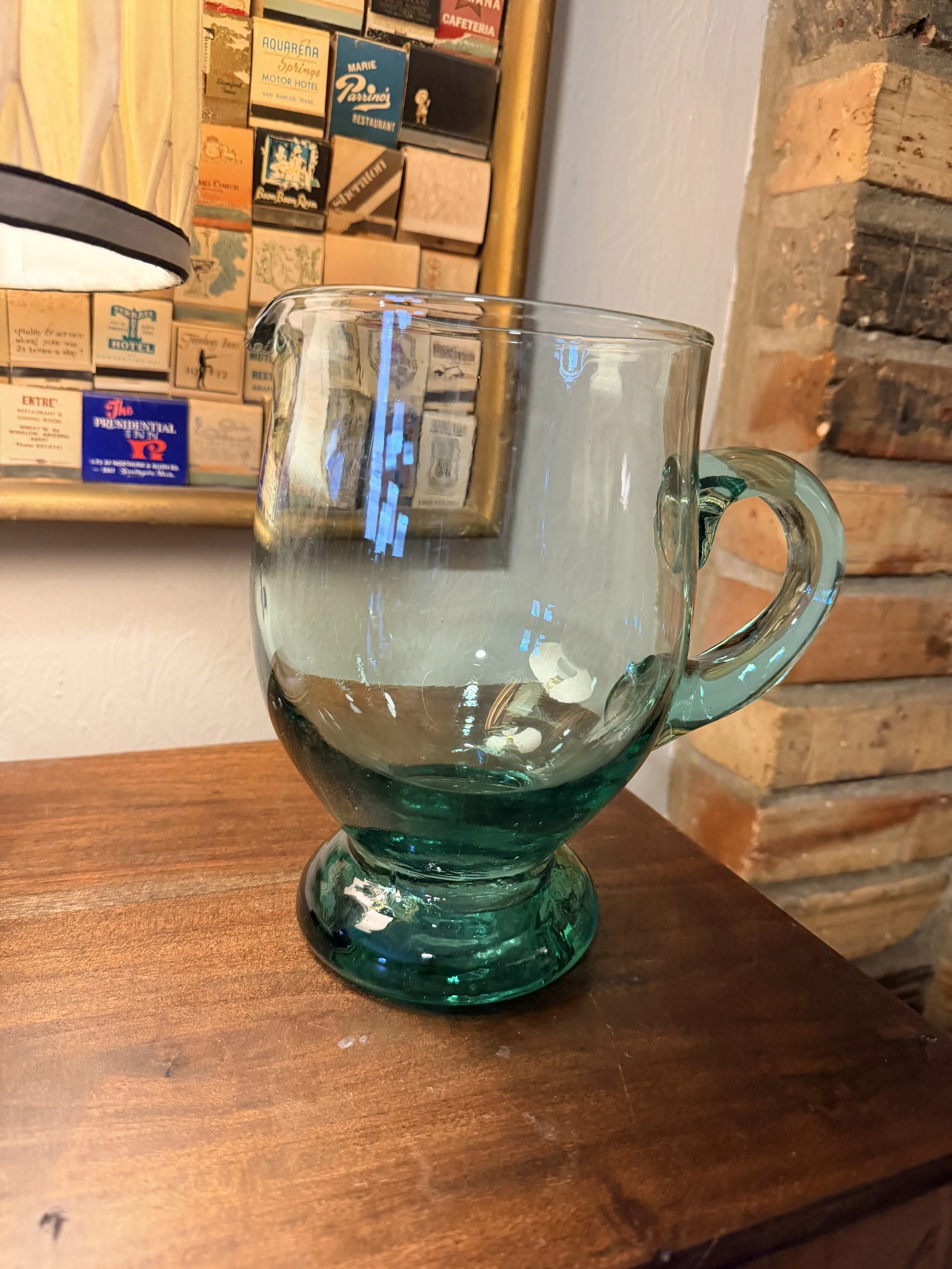 Blown Glass Pitcher with Handle