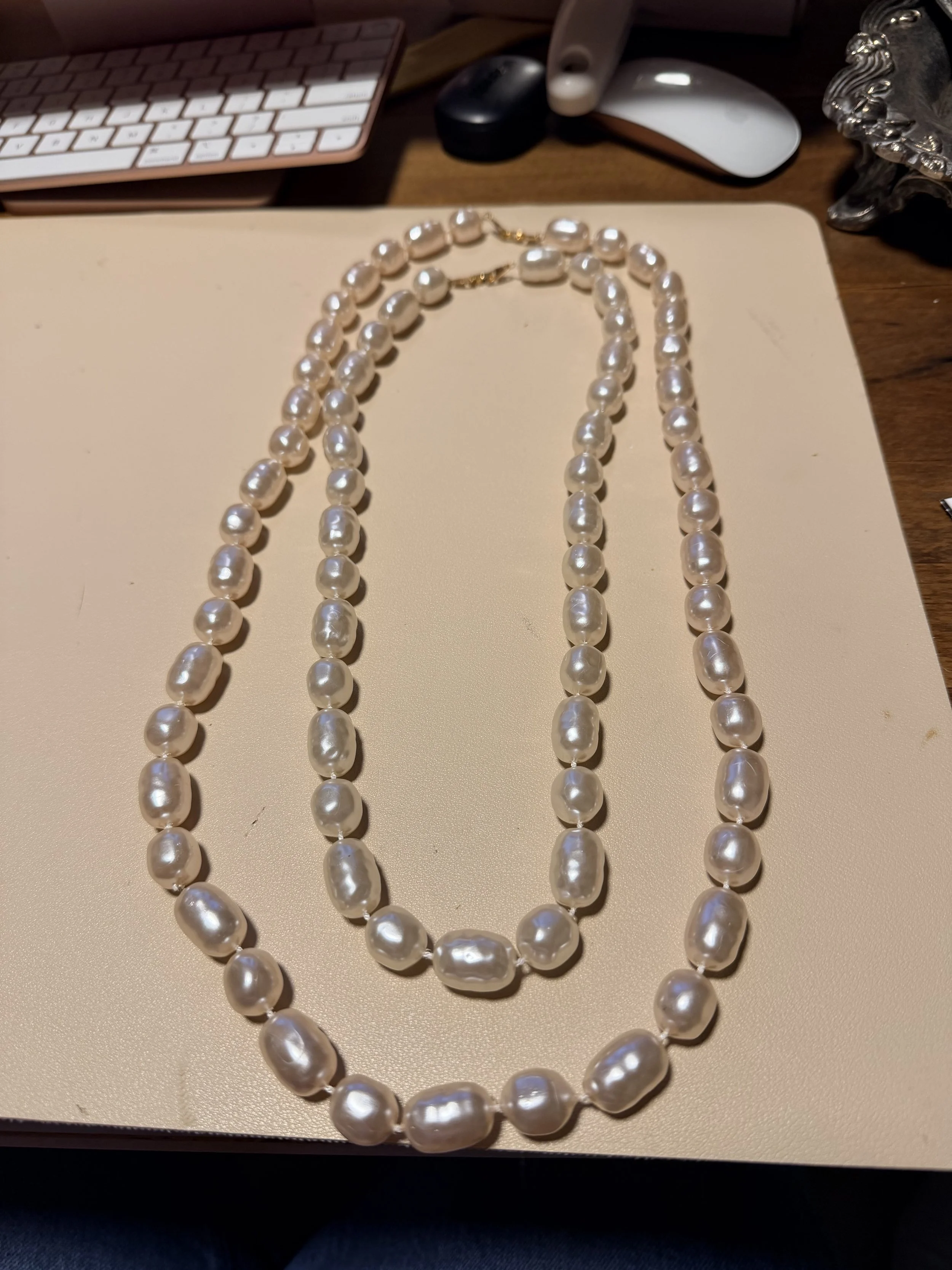Pair of Faux Pearl Necklaces