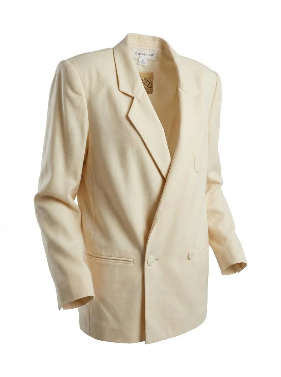 Vintage Jones New York Double-Breasted Wool-Blend Blazer Size 4