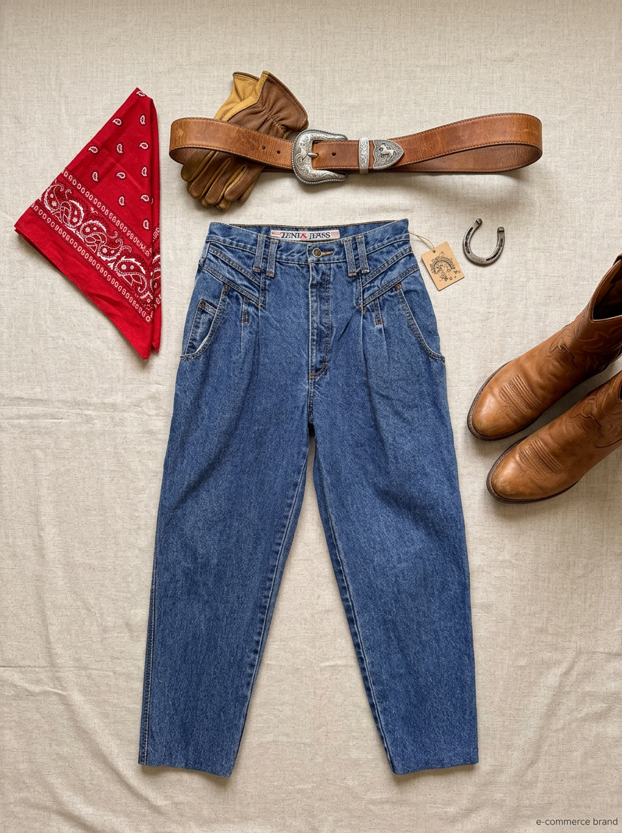 Vintage Zena High-Waisted Pleated Mom Jeans – Size 8 👖✨