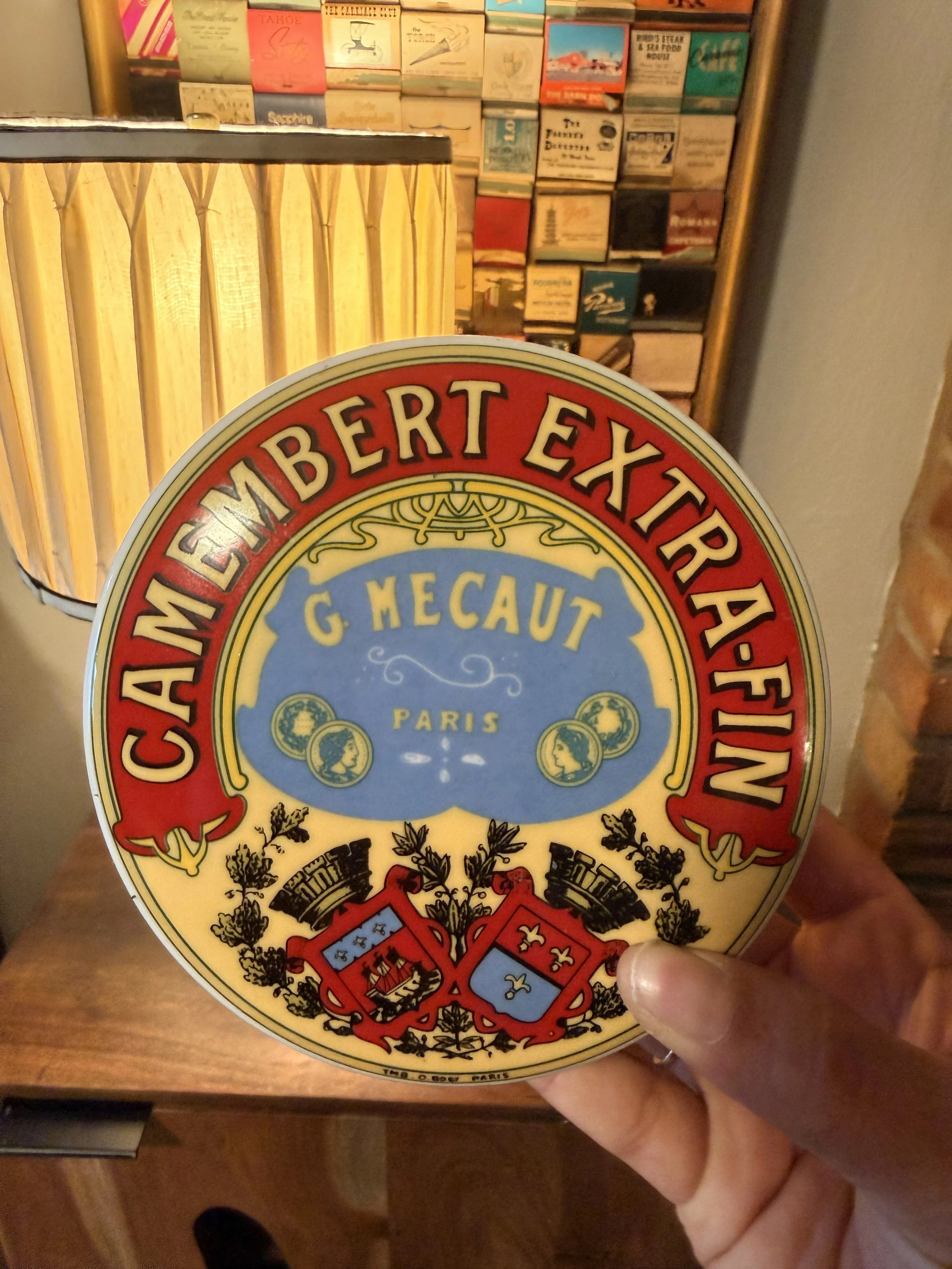 Painted Camembert Cheese Container