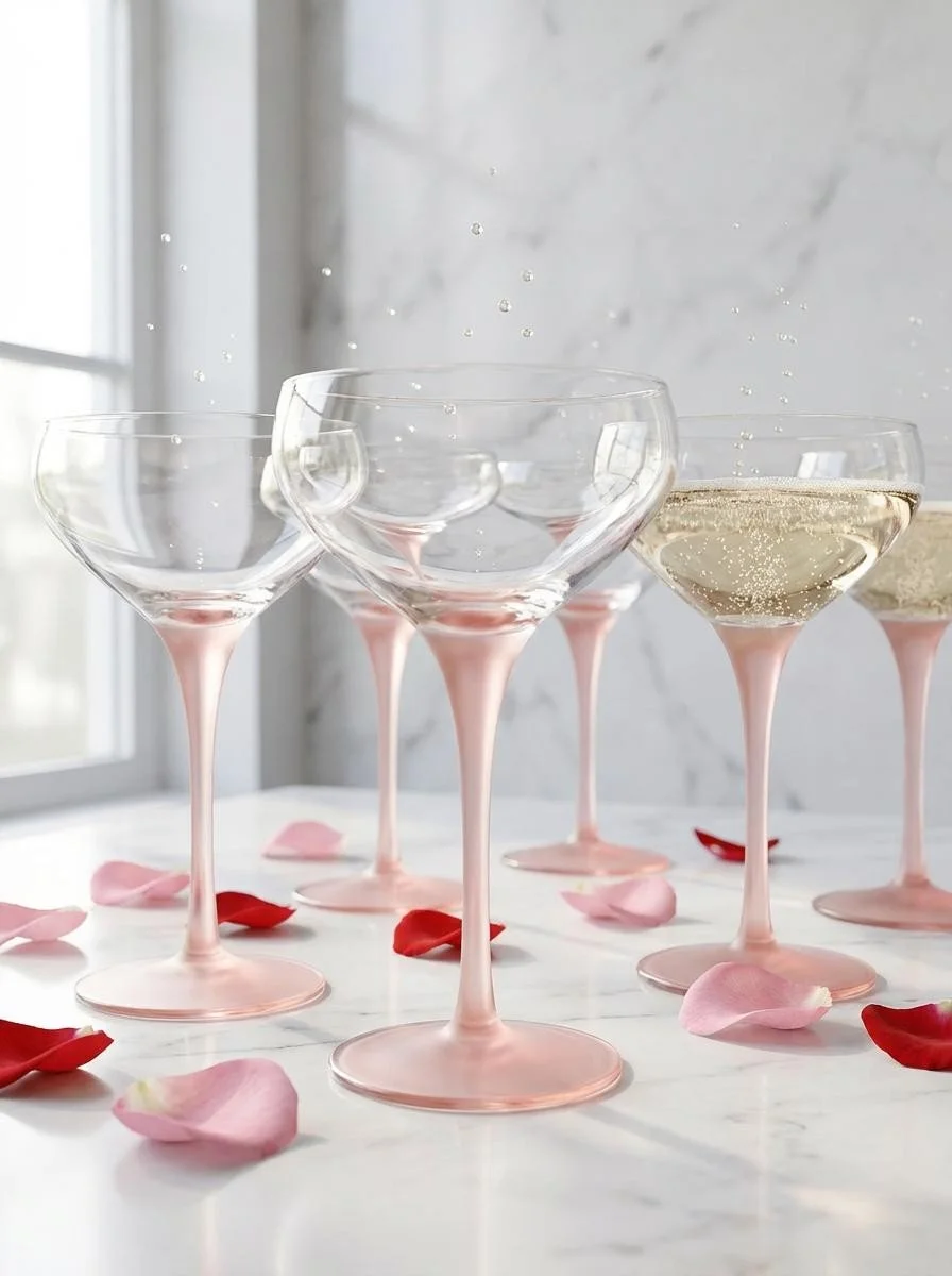 Vintage Mikasa Sea Mist Coral Champagne Glasses – Set of 4