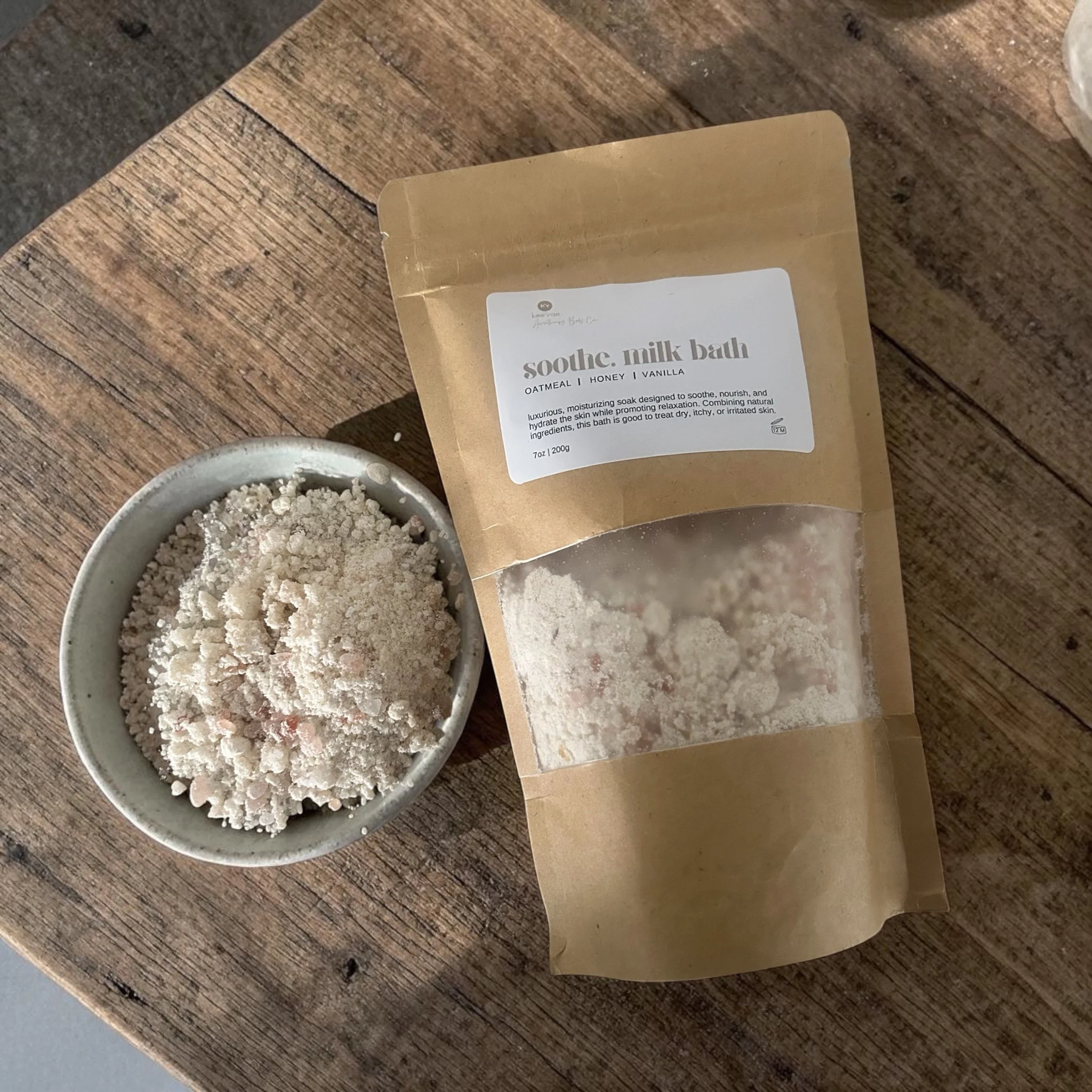 Soothe. oatmeal vanilla honey milk bath
