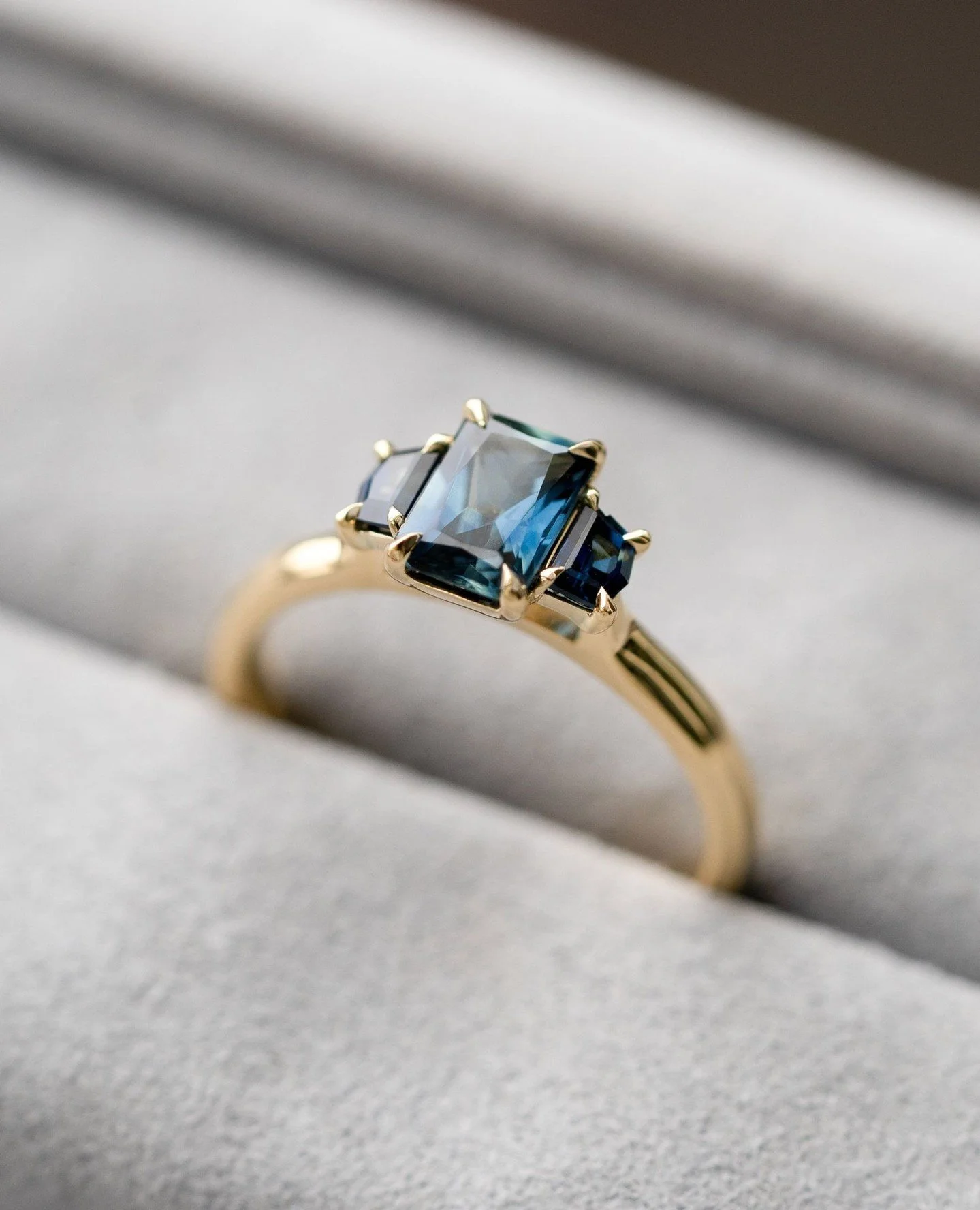 This is a sad story. But also kind of a beautiful one.⁠
⁠
We finished a one-of-a-kind TINK x Wild to Ware engagement ring &mdash; three sapphires we fossicked ourselves in Queensland. The centre stone, flanked by two side stones, custom cut to match 