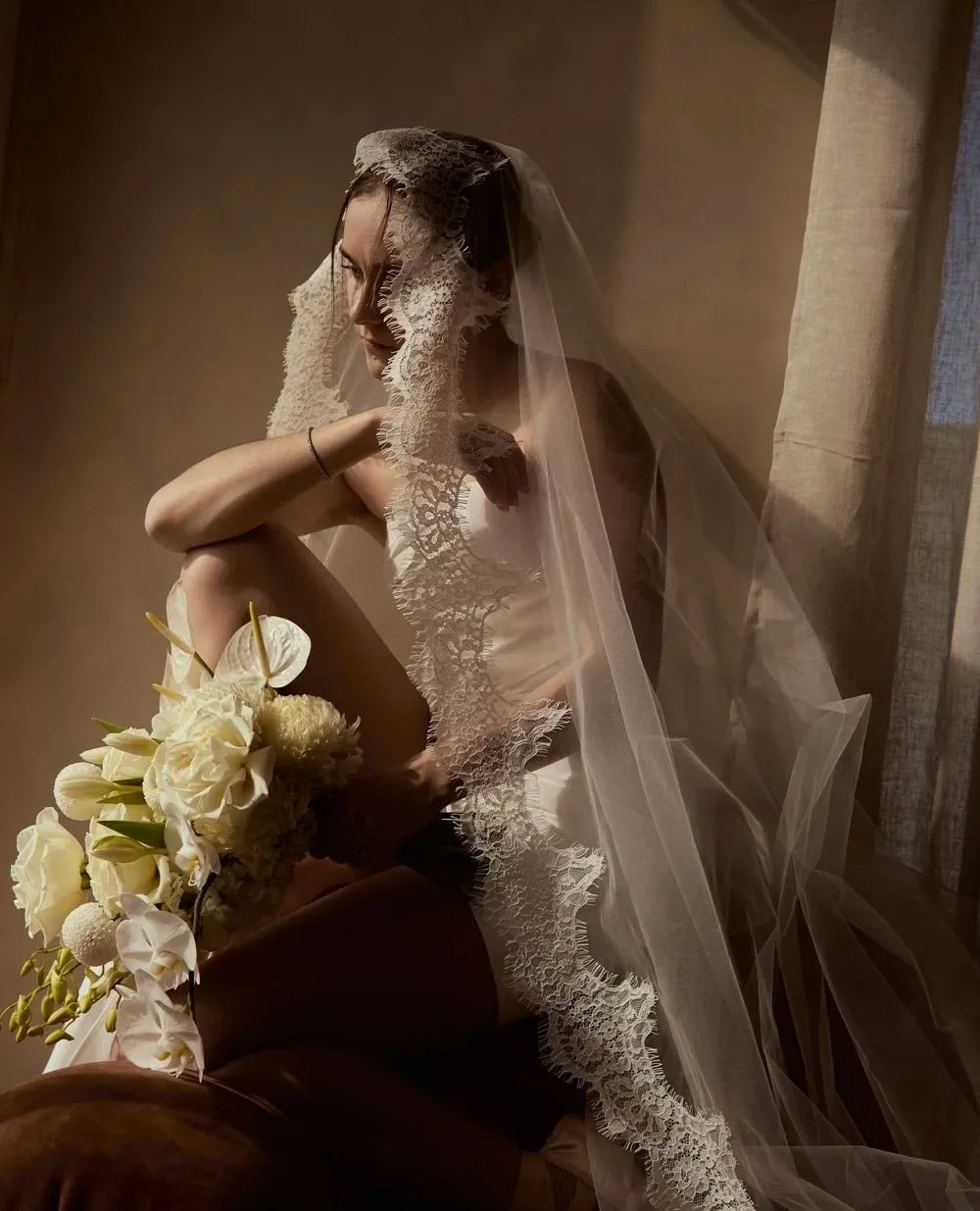 Mood with @laurenschulzvisuals for @siso.studio.bride wearing our classic tennis bracelet in white gold. Understated. Unmissable. Not just for special occasions.