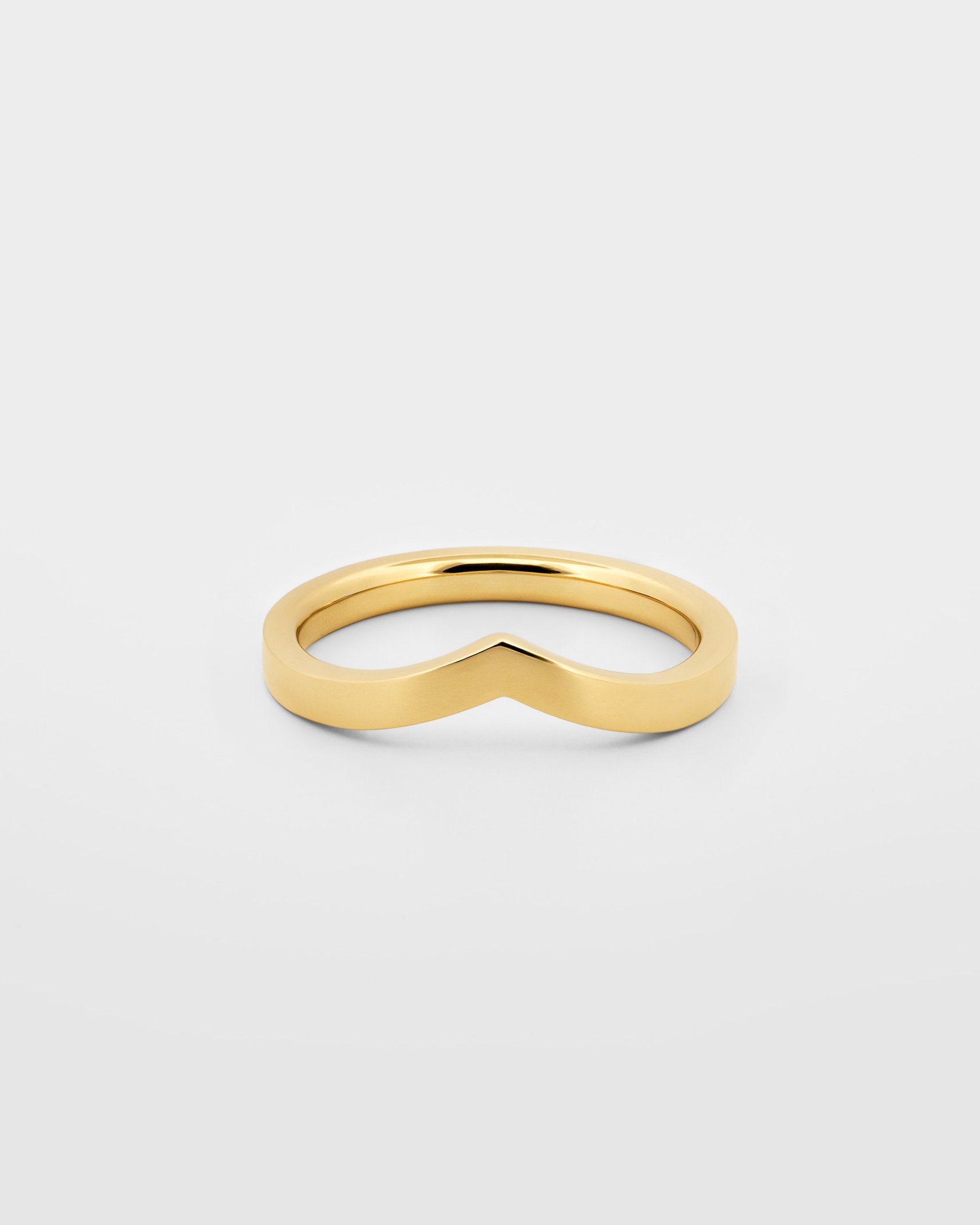 Flat Profile Wishbone Ring